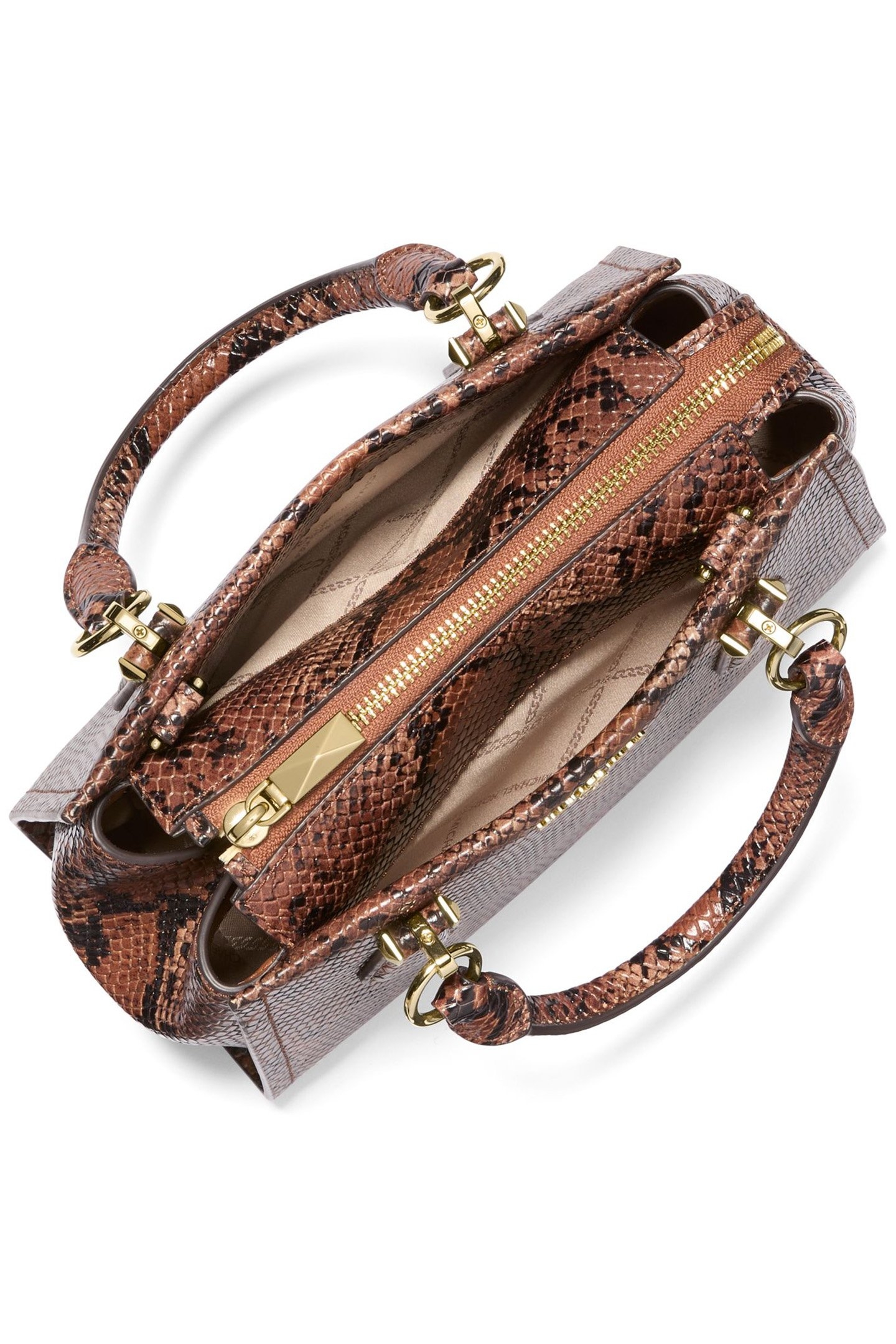 CROSS BODY LEATHER BAG IN BROWN ANIMAL PRINT 3