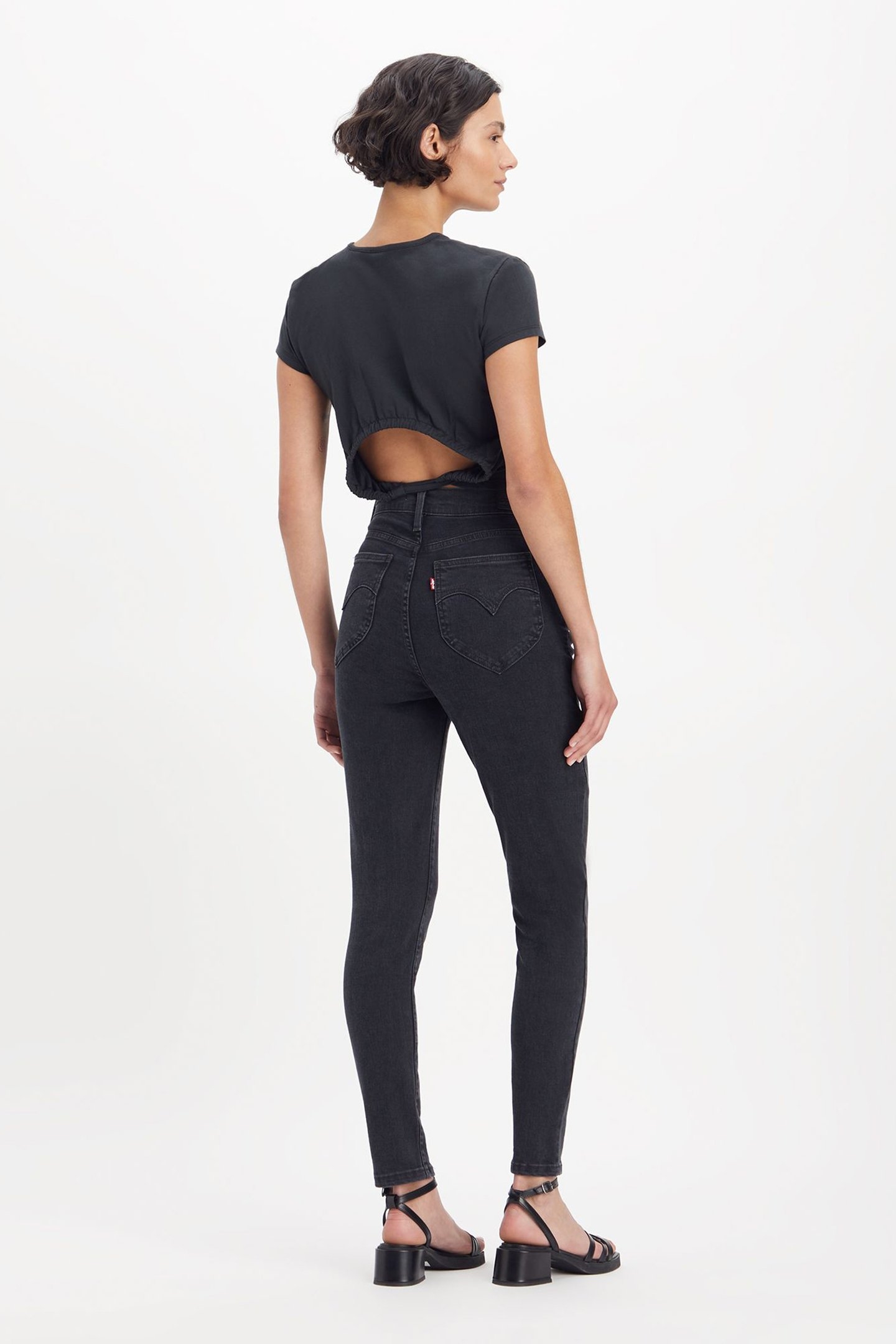 RETRO HIGH SKINNY JEANS BLACK 2