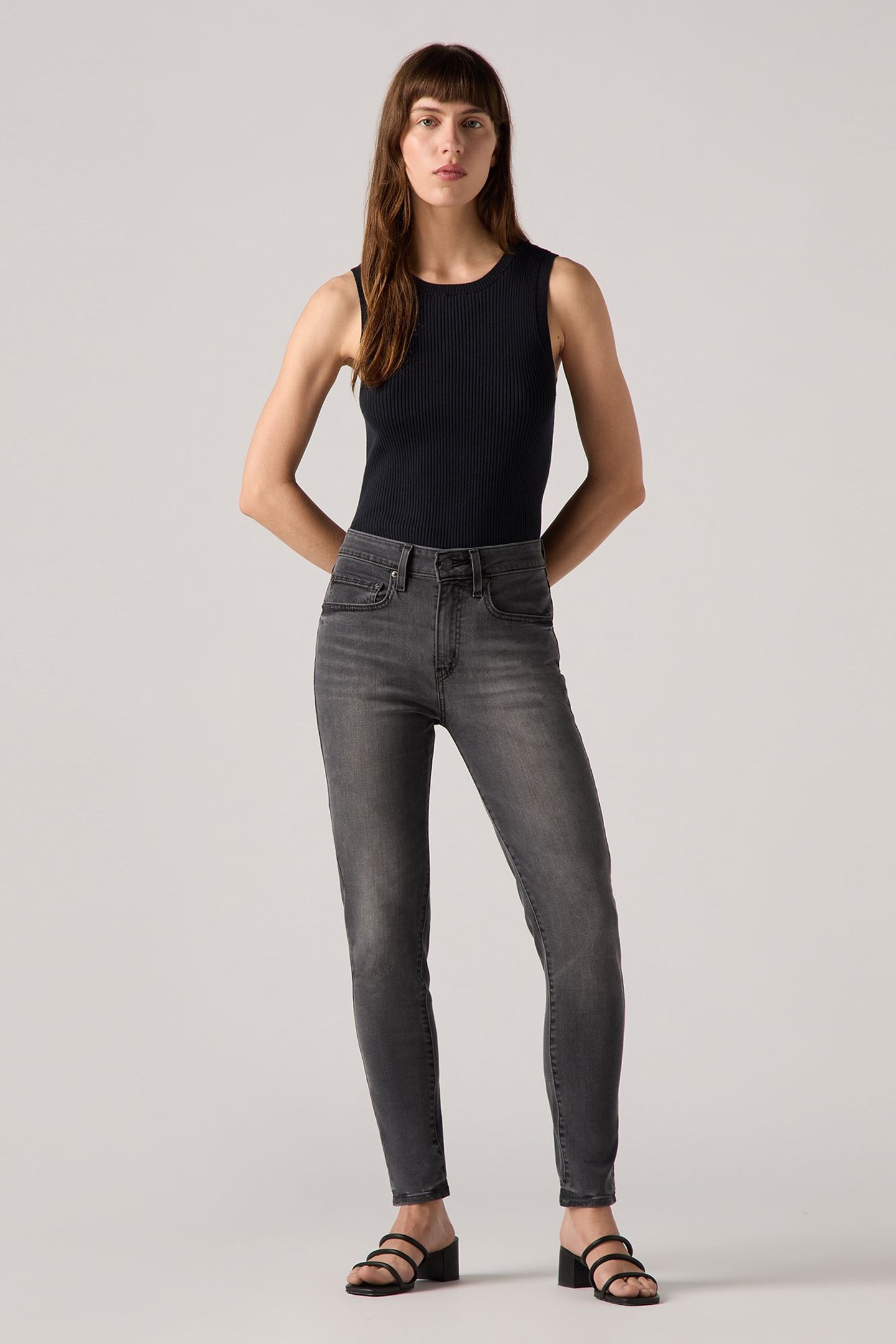 721™ HIGH RISE SKINNY JEANS BLACK 1
