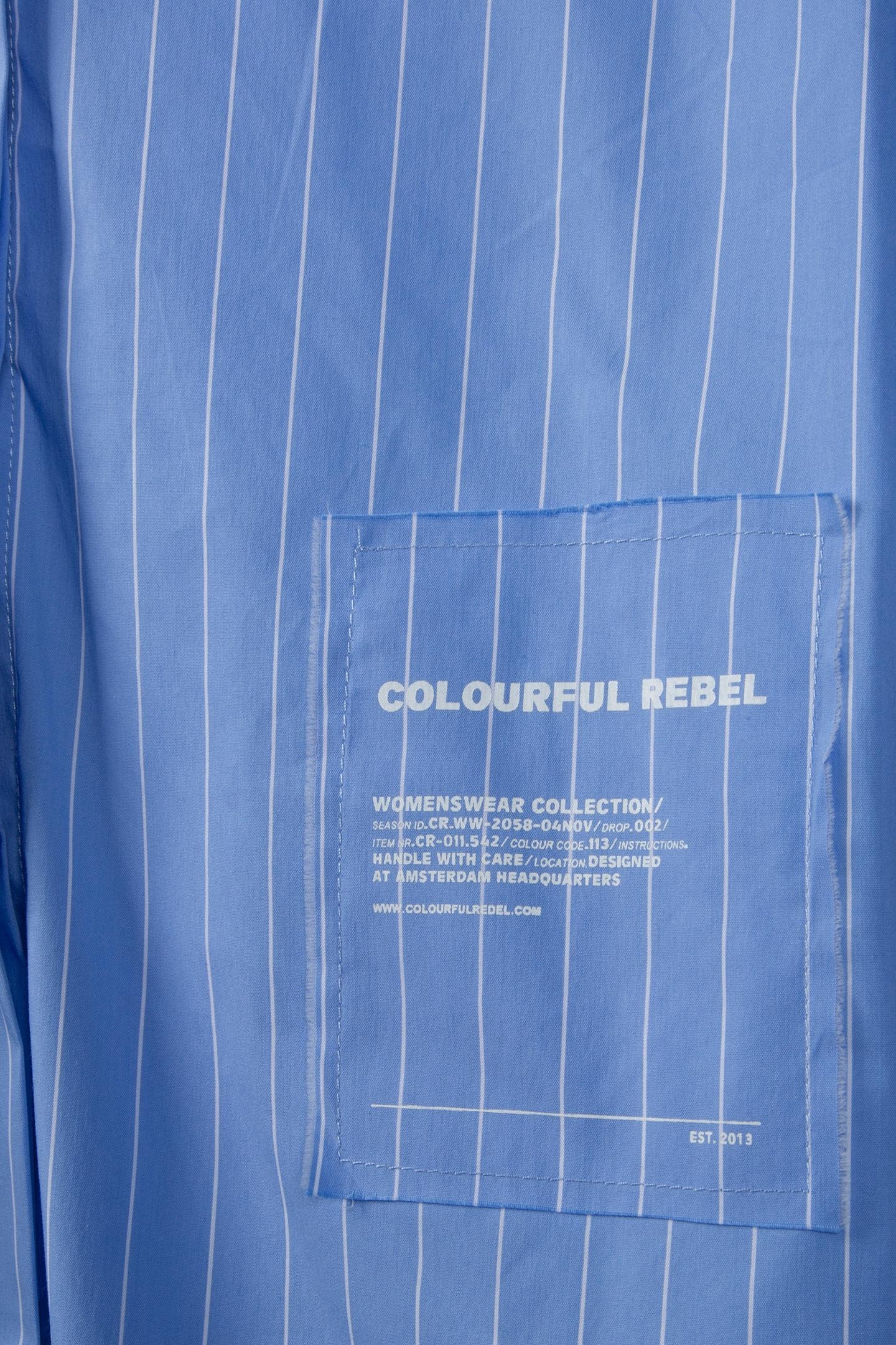 ALIYA STRIPED BOXY BLOUSE BLUE 5