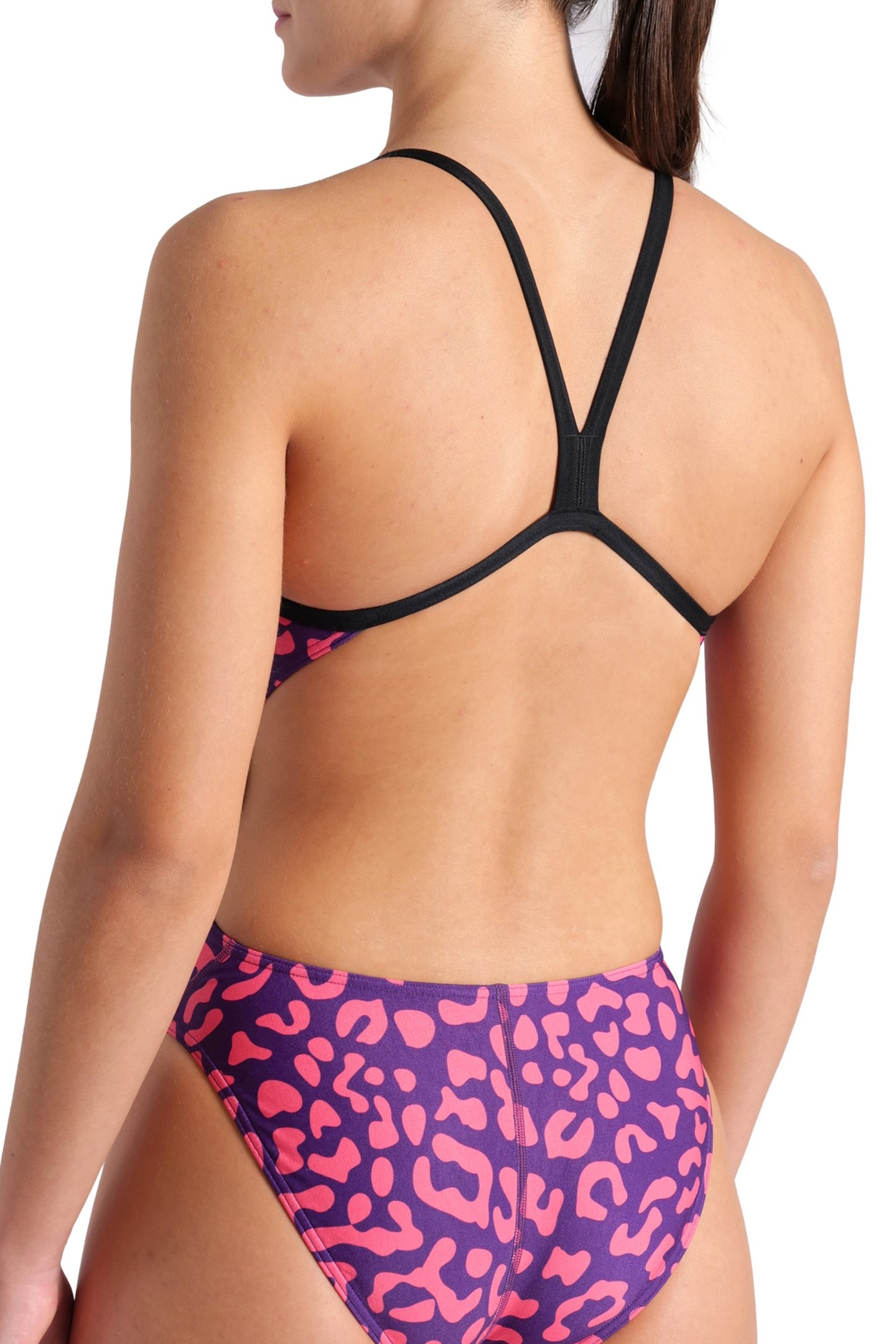 WOMEN'S ARENA PRINTED SWIMSUIT CHALLENGE FUCHSIA MULTI BLACK 5