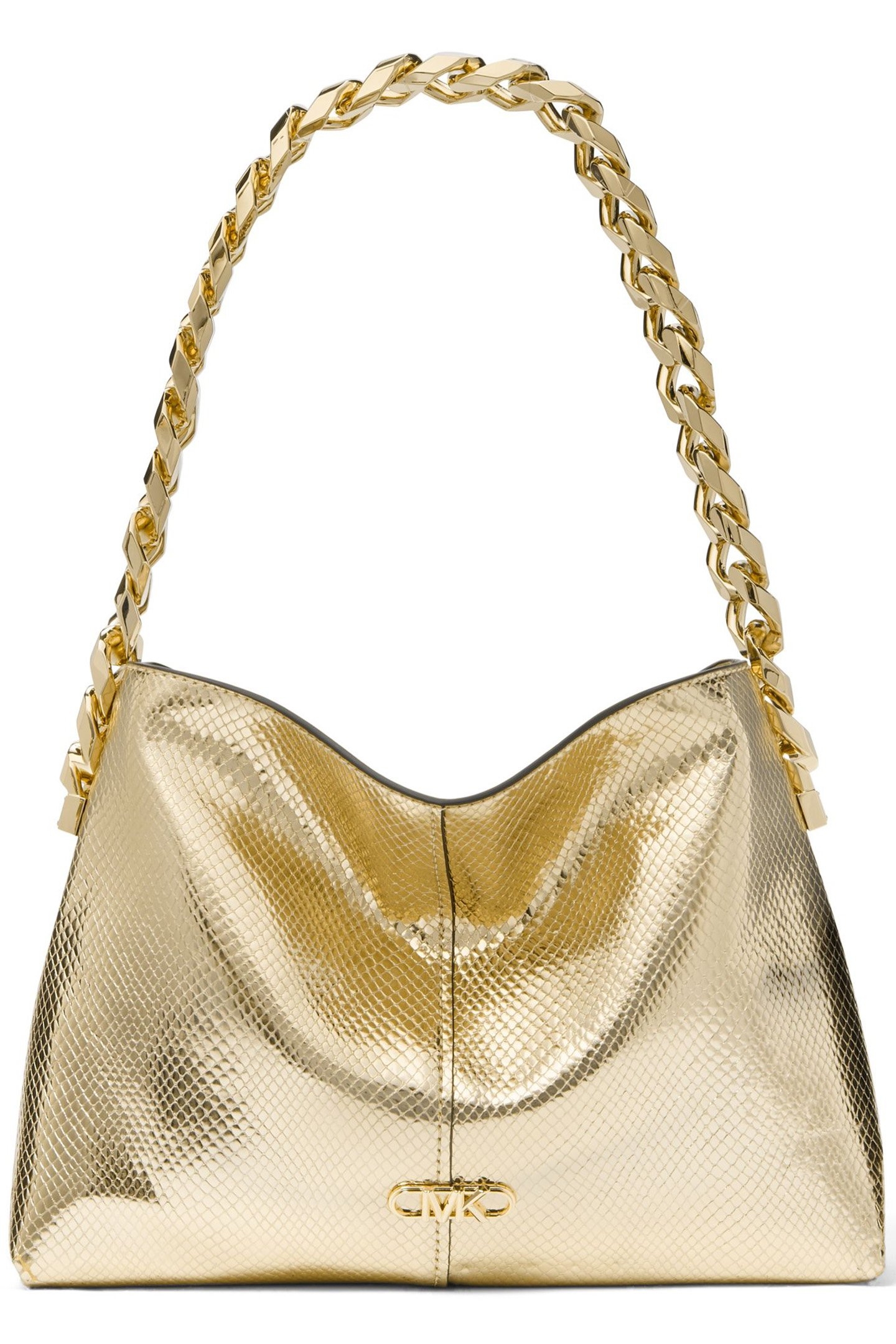 CHAIN SHOULDER BAG IN PALE GOLD 1