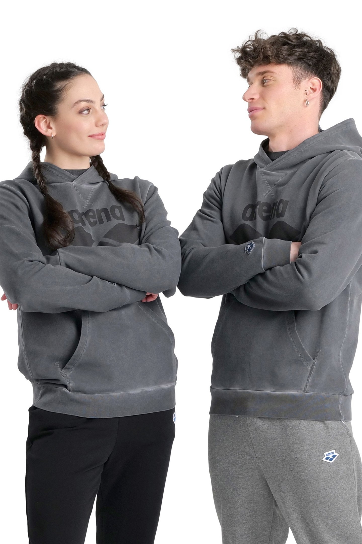 ARENA ICONS HOODIE SWEAT DELAVE BLACK WHITE 6