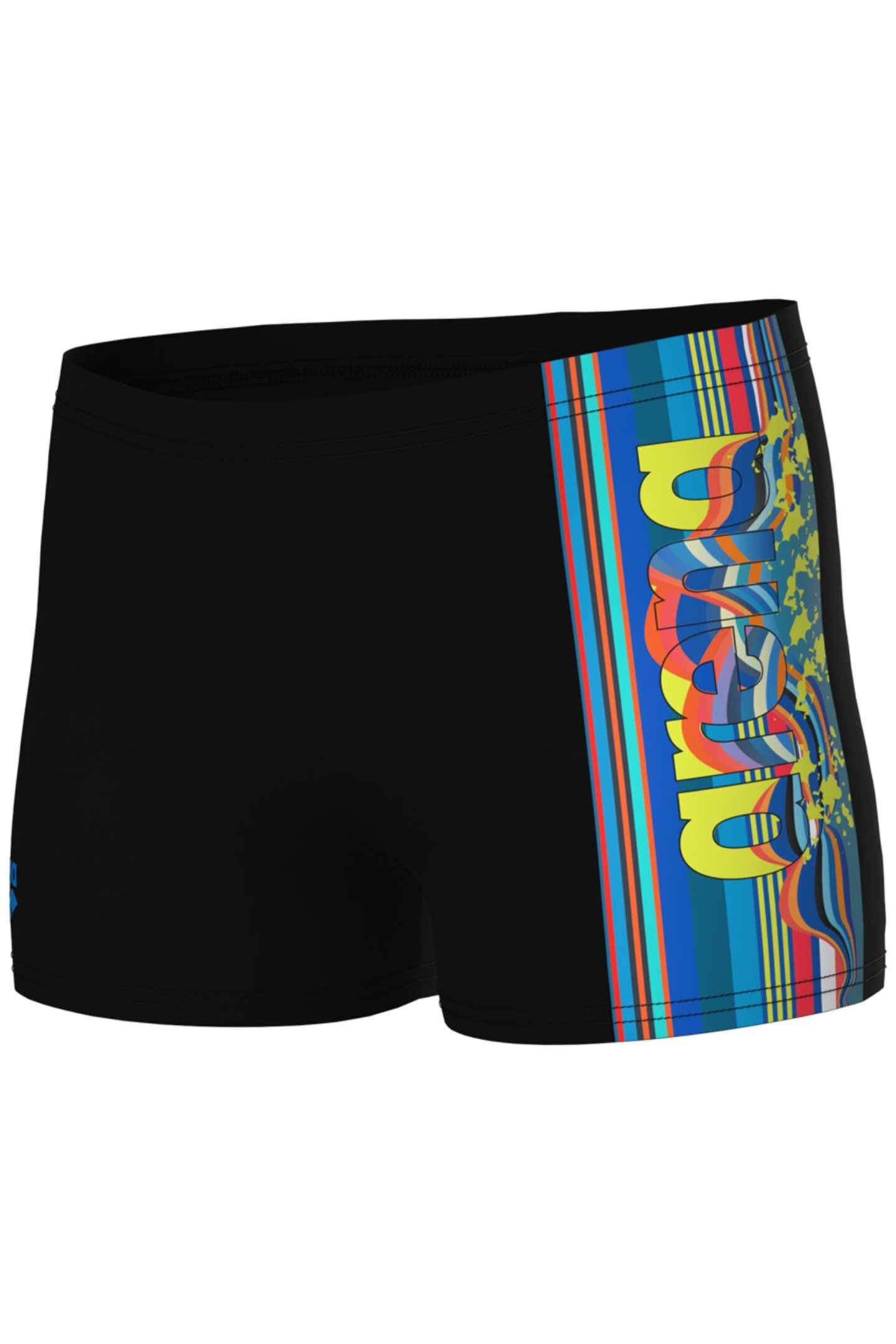 BOY'S ARENA PALETTE SWIM SHORT MULTI WATER BLACK 8