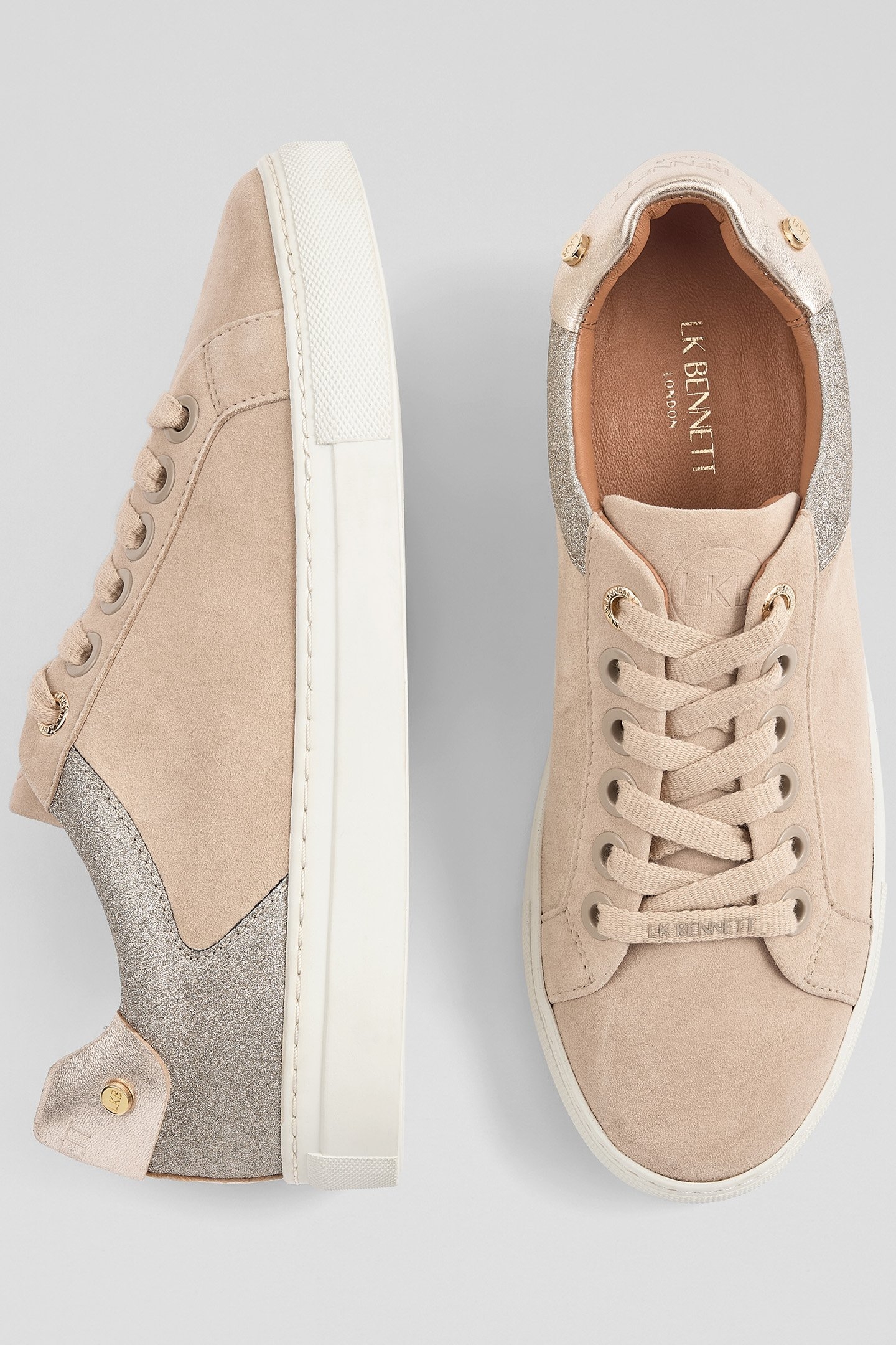 FL SIGNATURE STUD TRAINER CREAM/GOLD 3