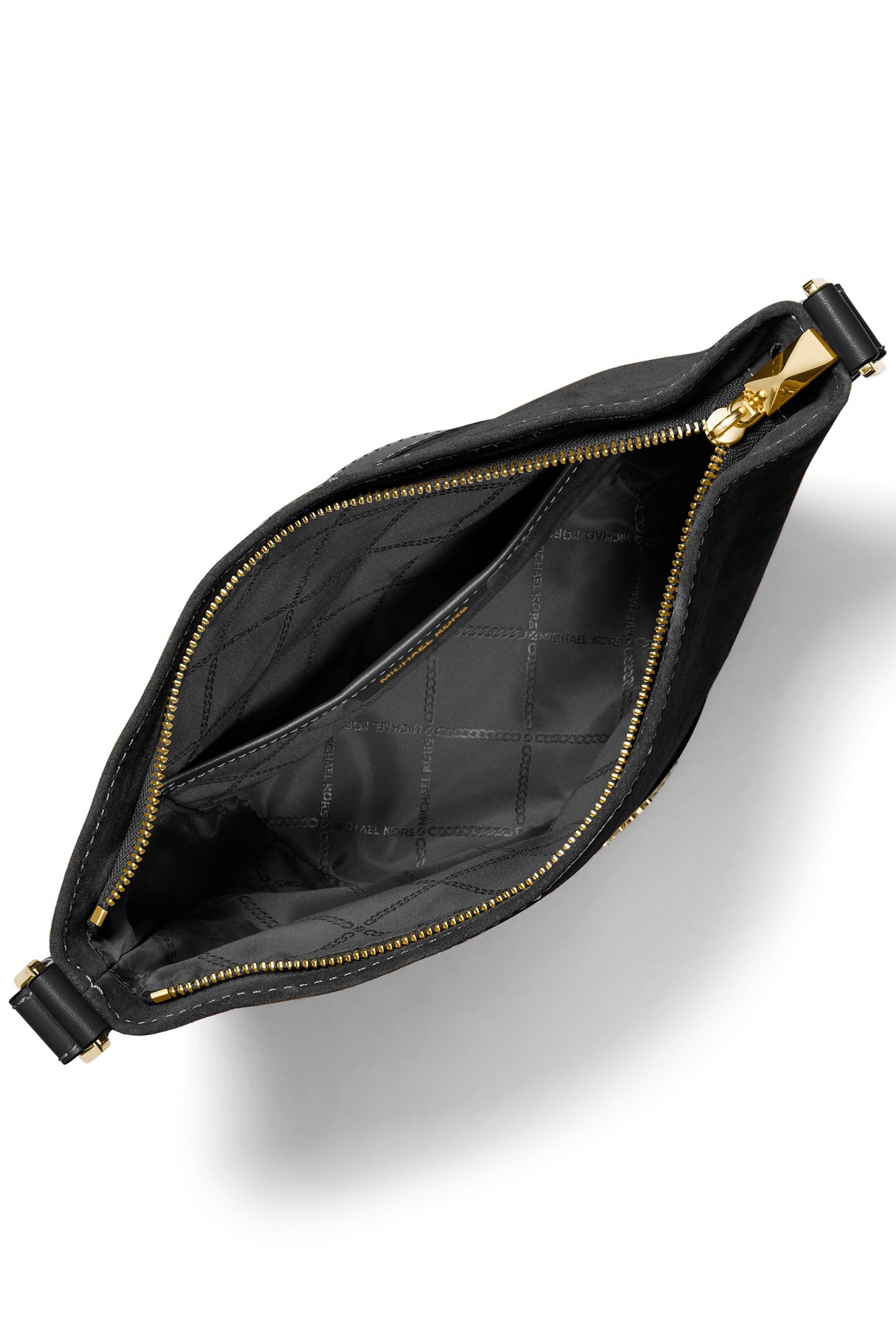 MEDIUM LEATHER TOP ZIP BUCKET MESSENGER BAG IN BLACK 4