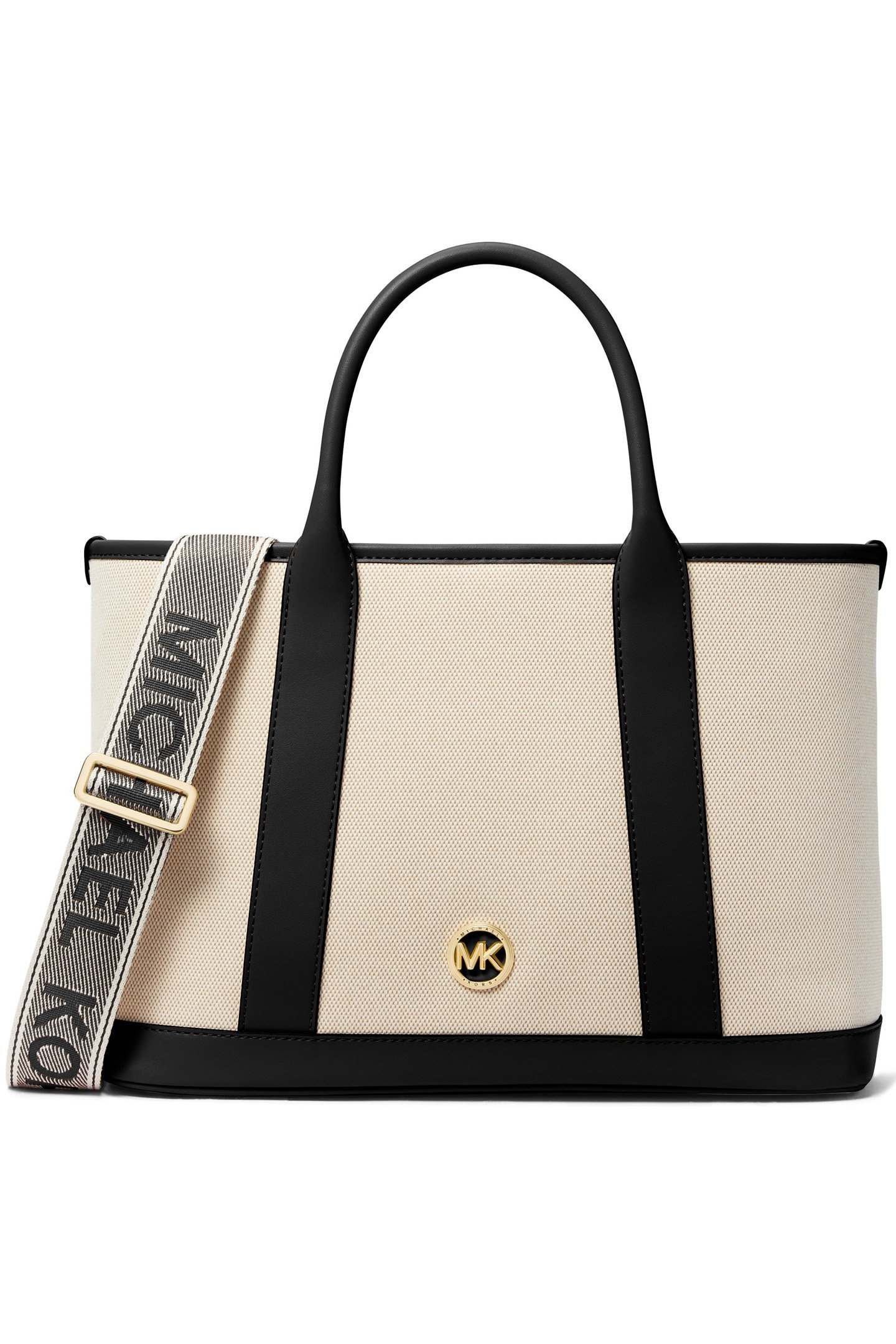 MEDIUM LEATHER SATCHEL BAG IN CREAM AND BLACK 1