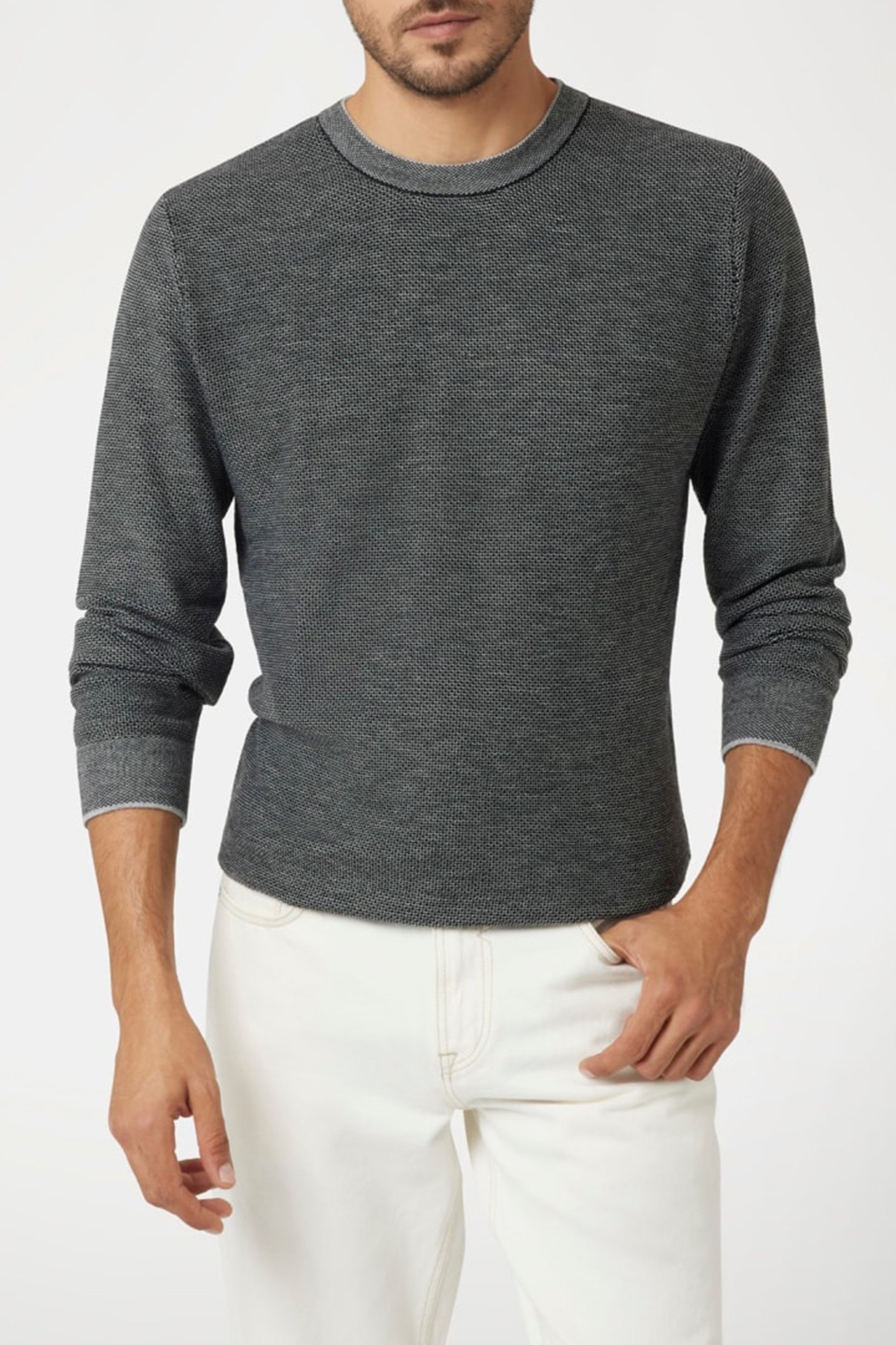 EARLE LS STITCHED CN JBLK MARBLE HEATHER 1