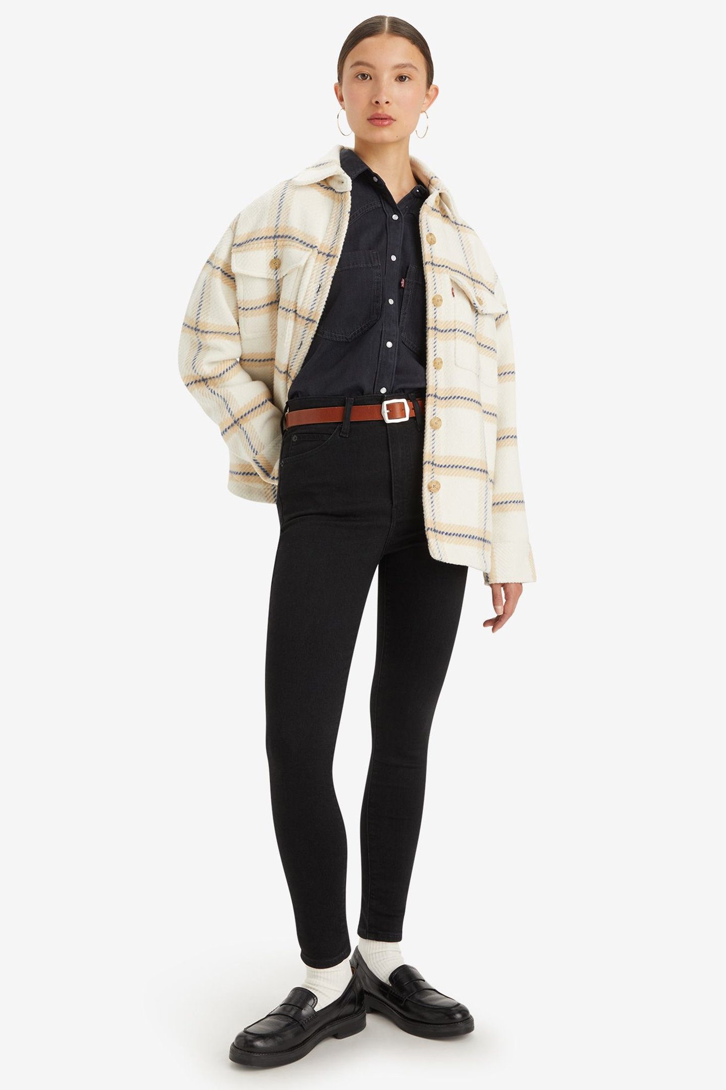 RETRO HIGH SKINNY JEANS BLACK 2