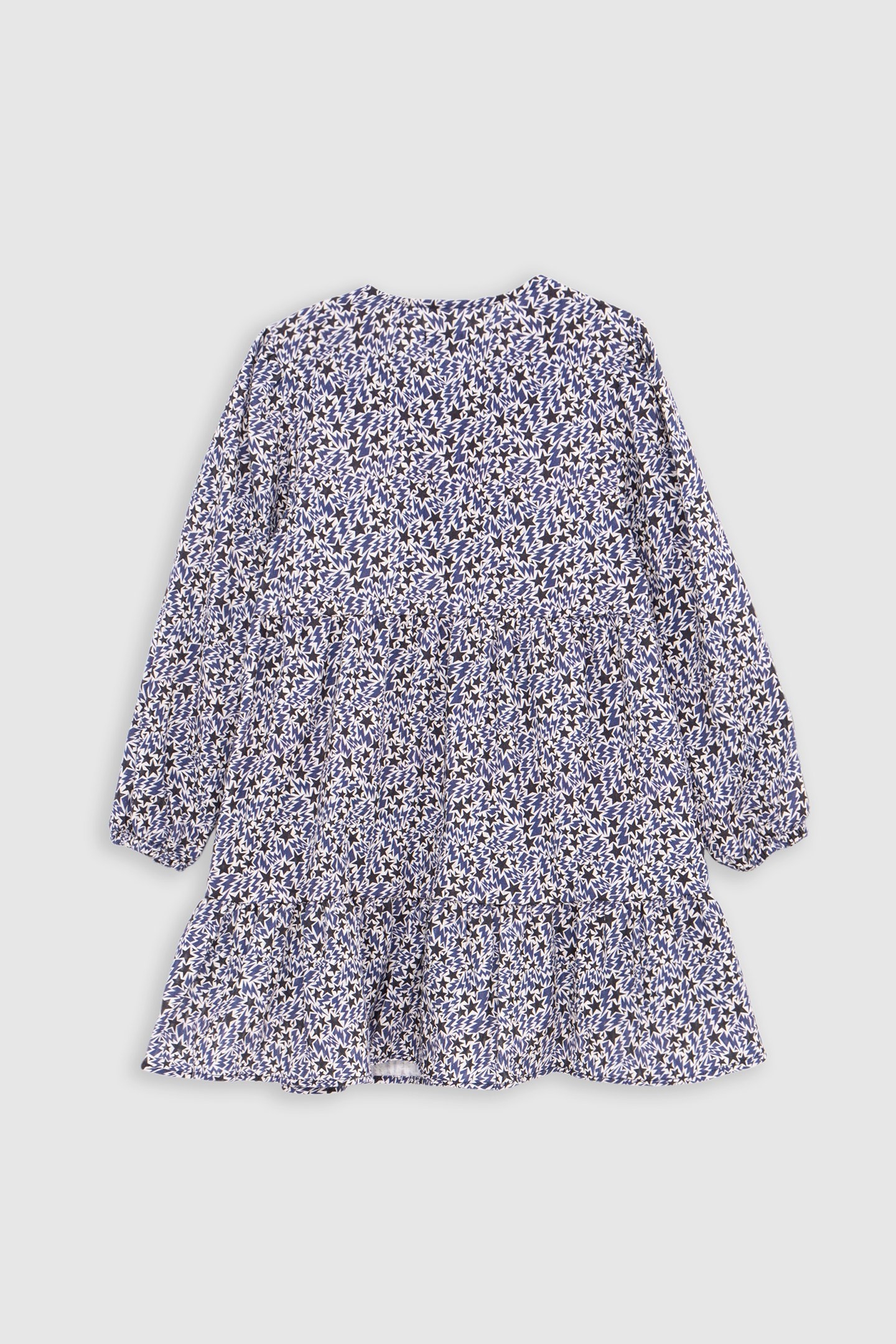GIRL’S ECRU ORGANIC COTTON LIGHTNING-STARS PRINT DRESS 2