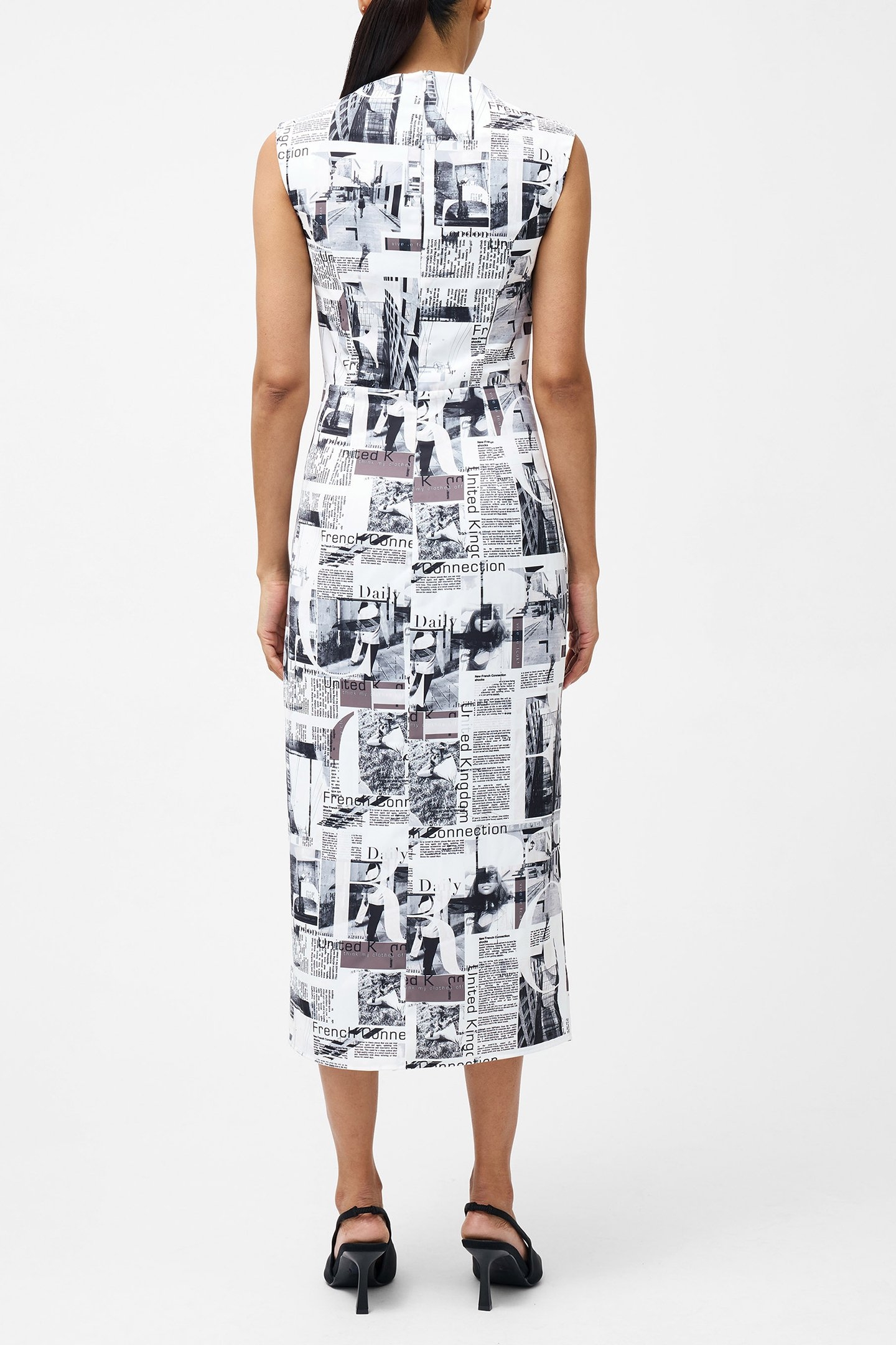 ATLANTIS DORI CREPE DRESS BLACK/WHITE 2