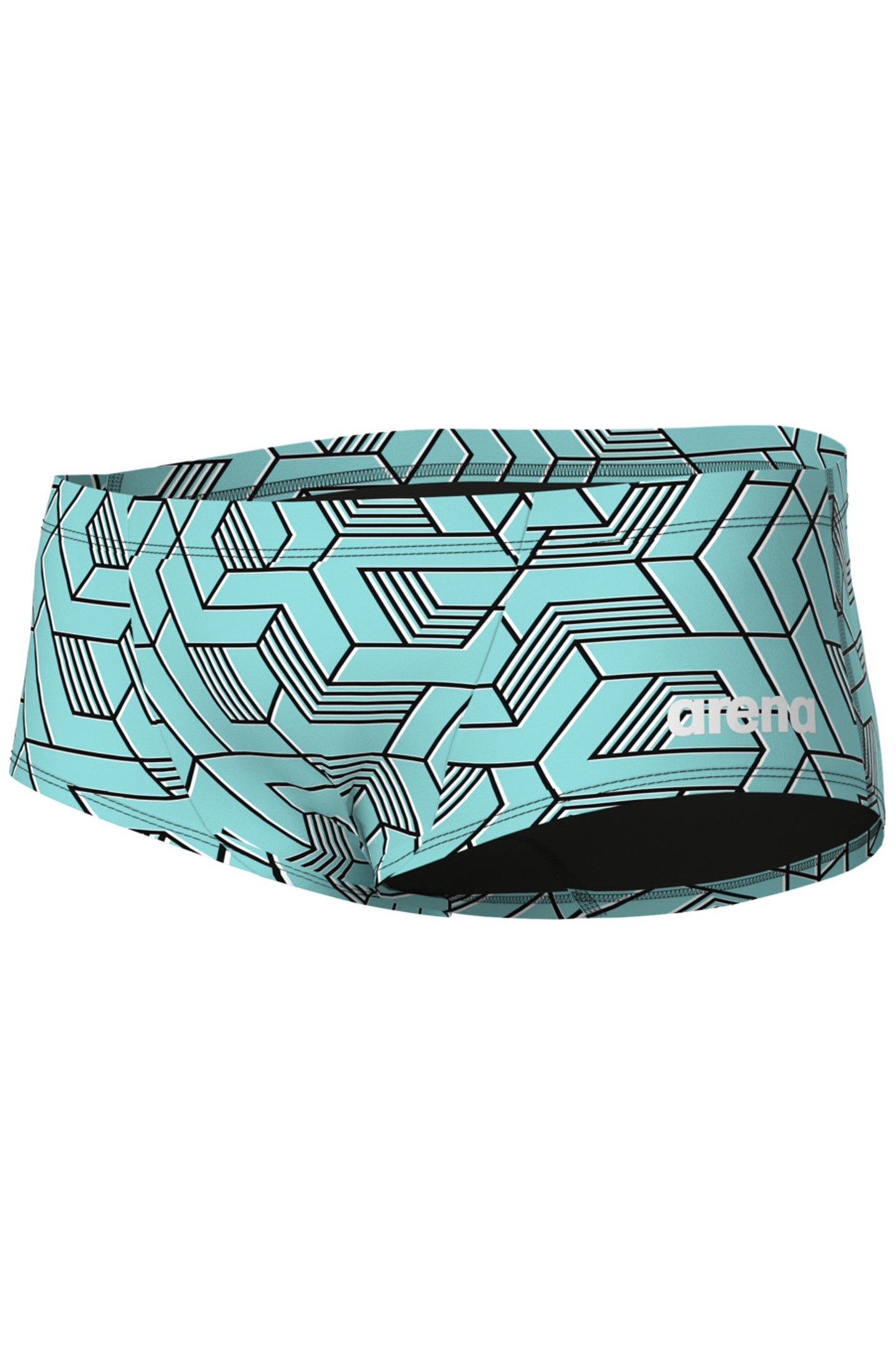 MEN'S ARENA ESCAPE SWIM LOW WAIST SHORT BLACK WATER BLUE MUL 8