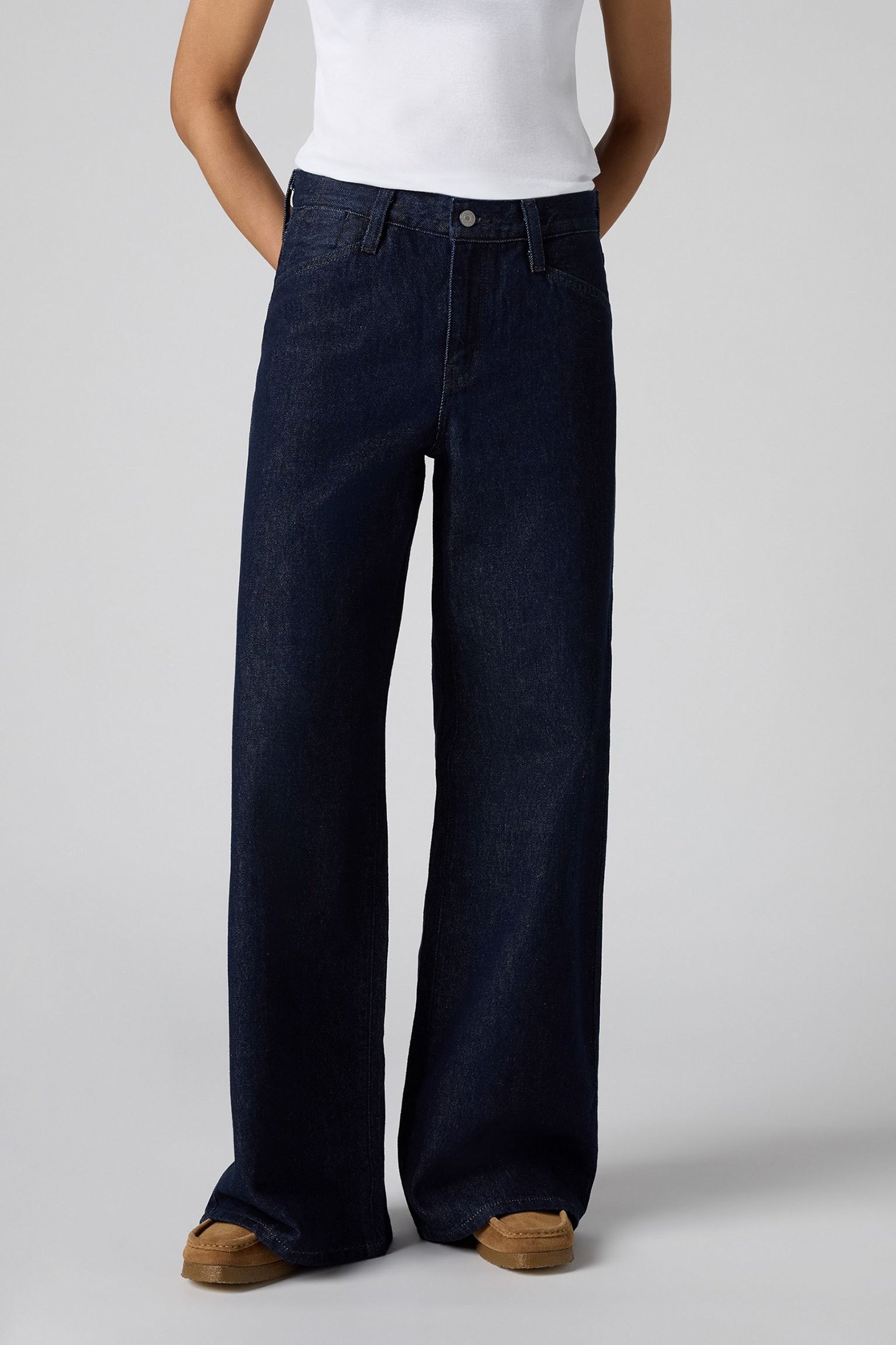 95 BAGGY WIDE LEG JEANS DARK INDIGO 1