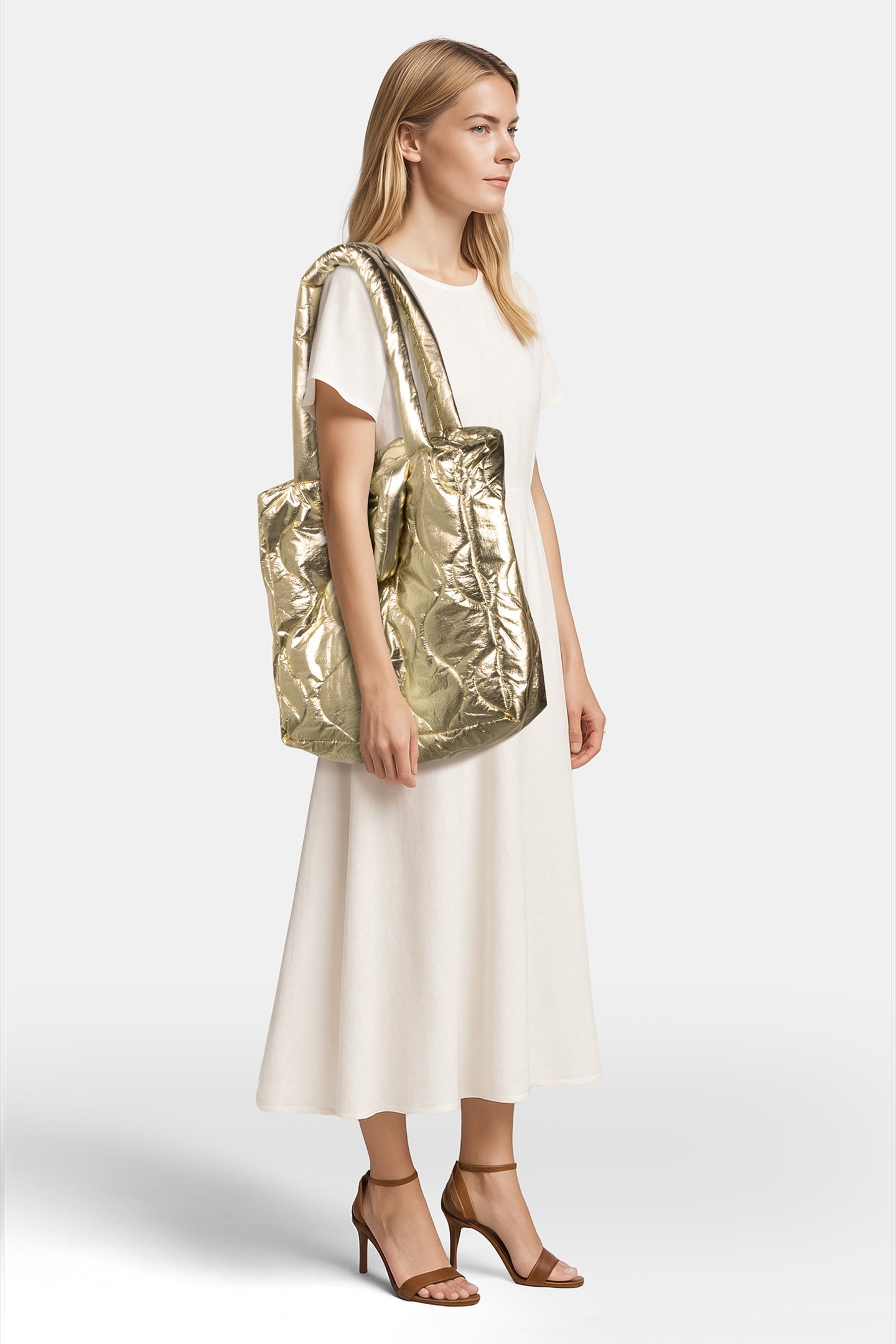 BAG QUILTED METALLIC DUNE 3
