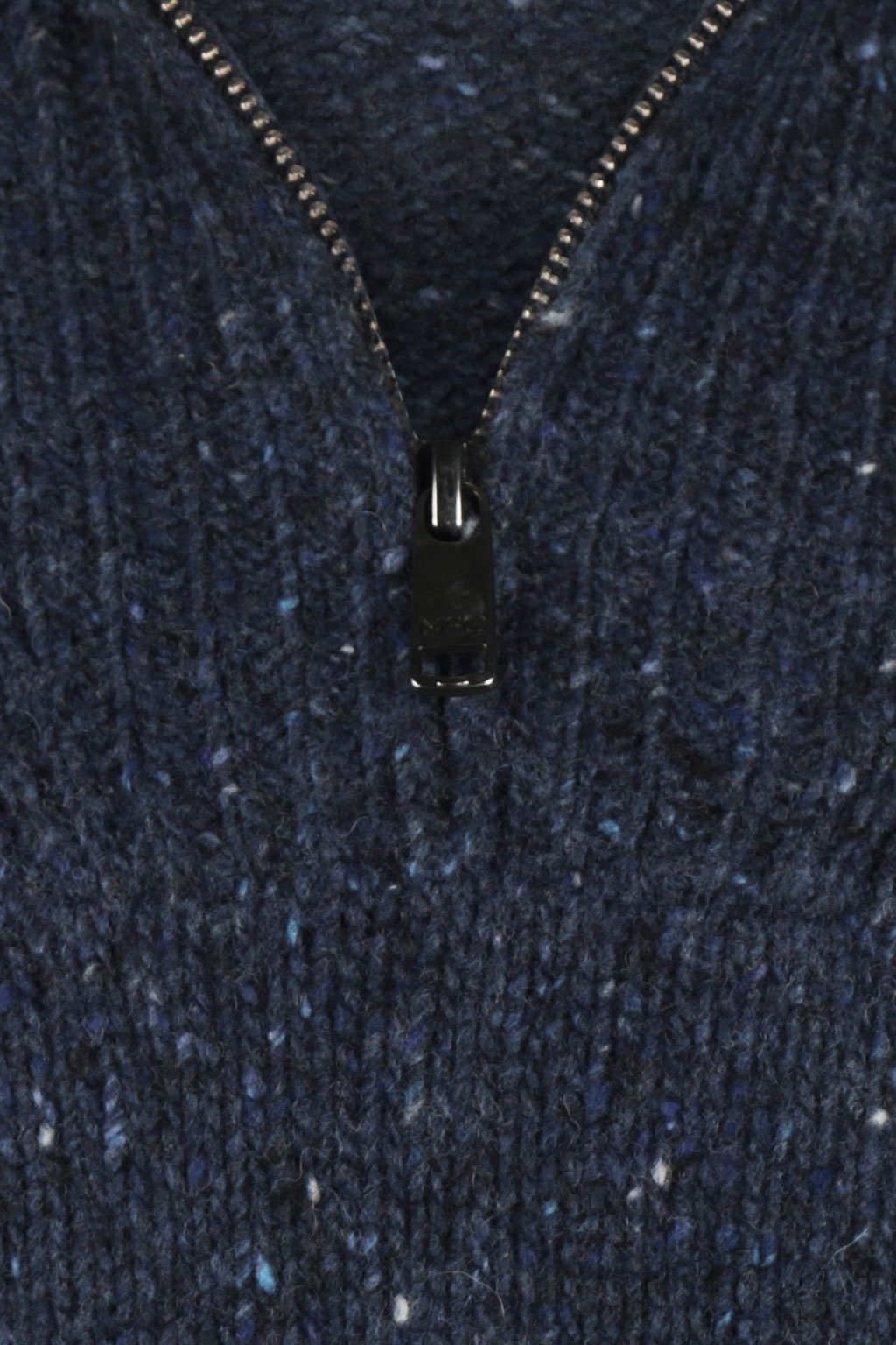 ZIP MOCK FISHERMANS SWEATER NAVY 3