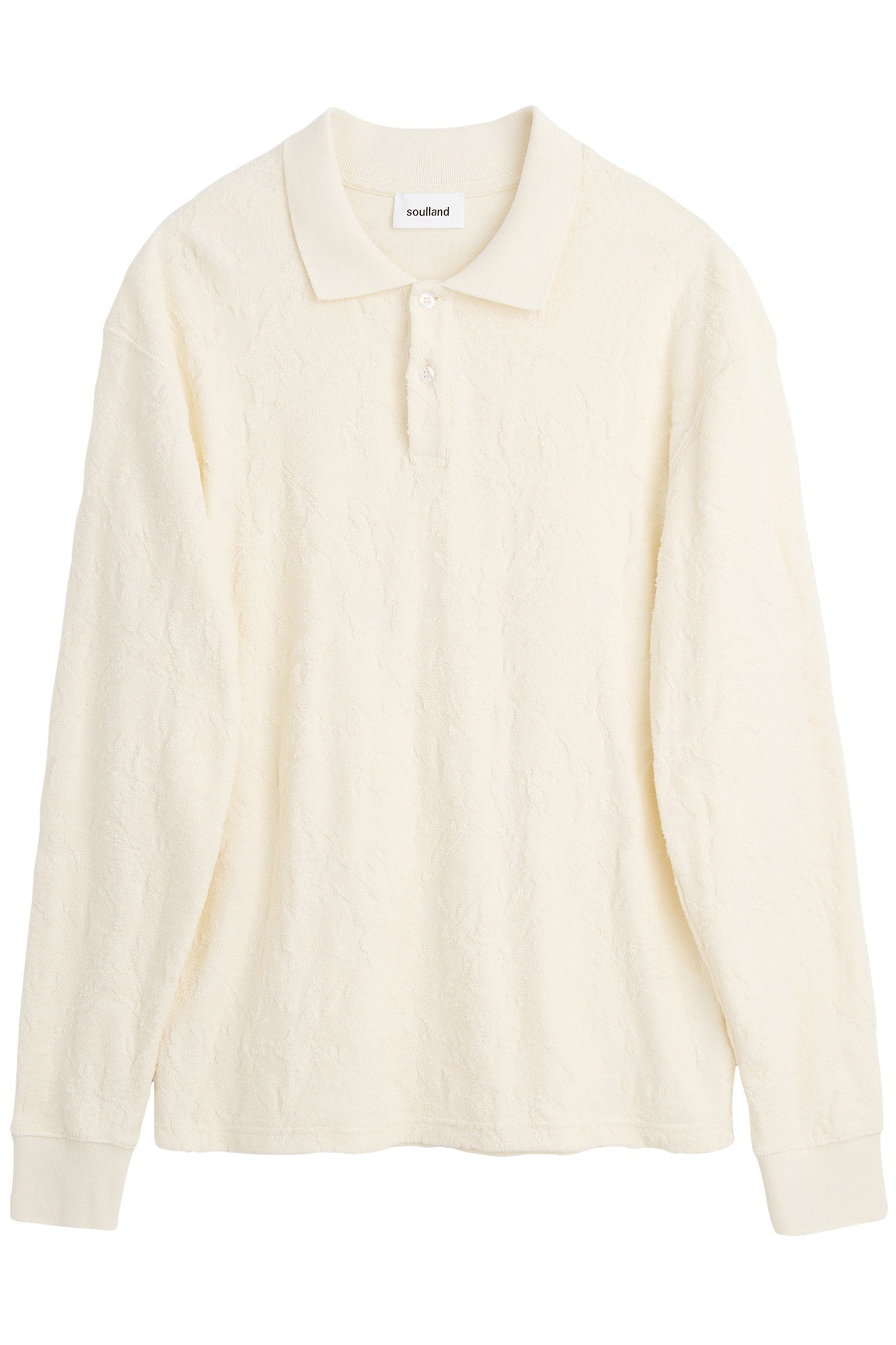 ROBERT PLUSH L/S POLO SHIRT OFF WHITE 5