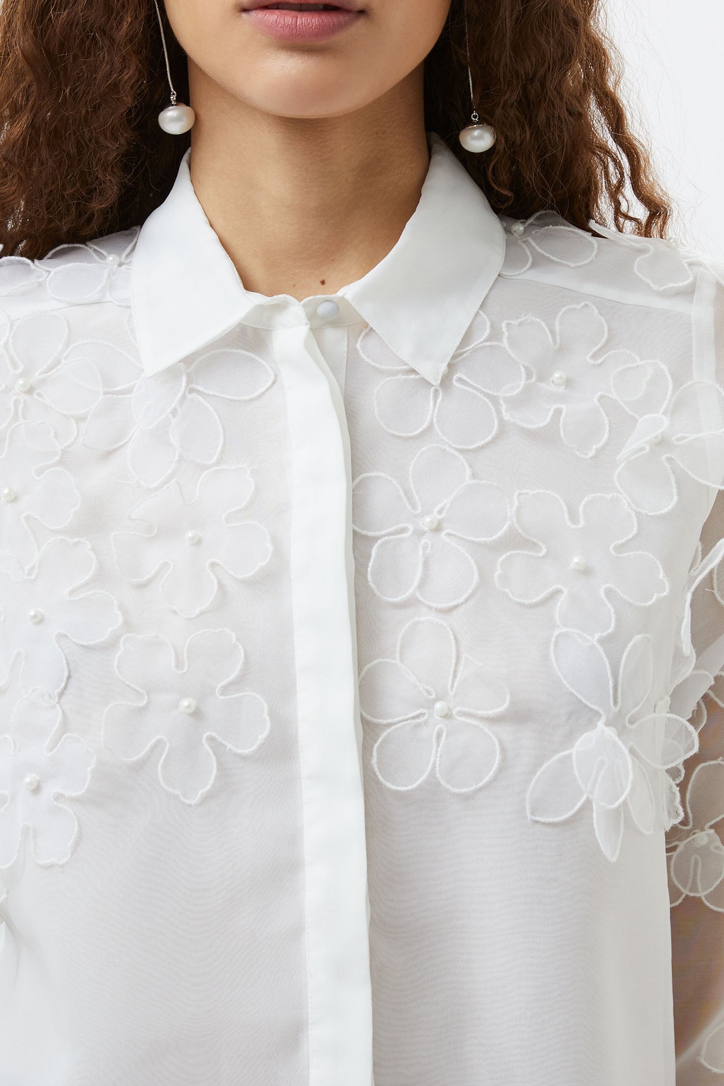 CAMDEN 3D FLORAL SHIRT SUMMER WHITE 3
