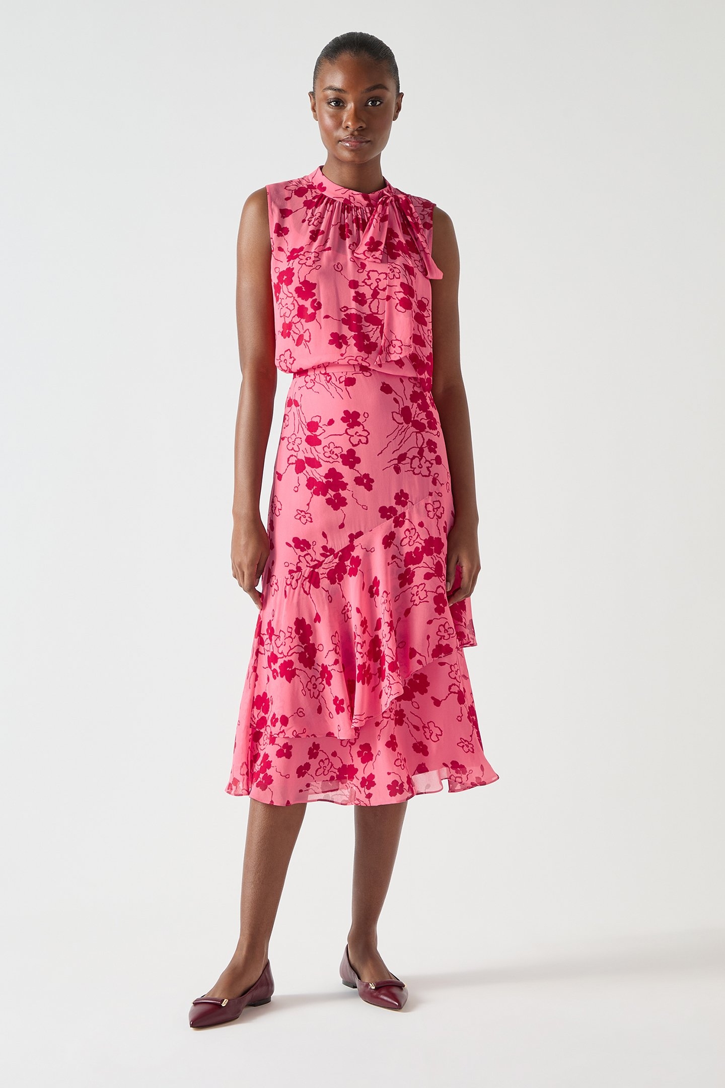 TW RHODA BOW BLOUSE PINK 1