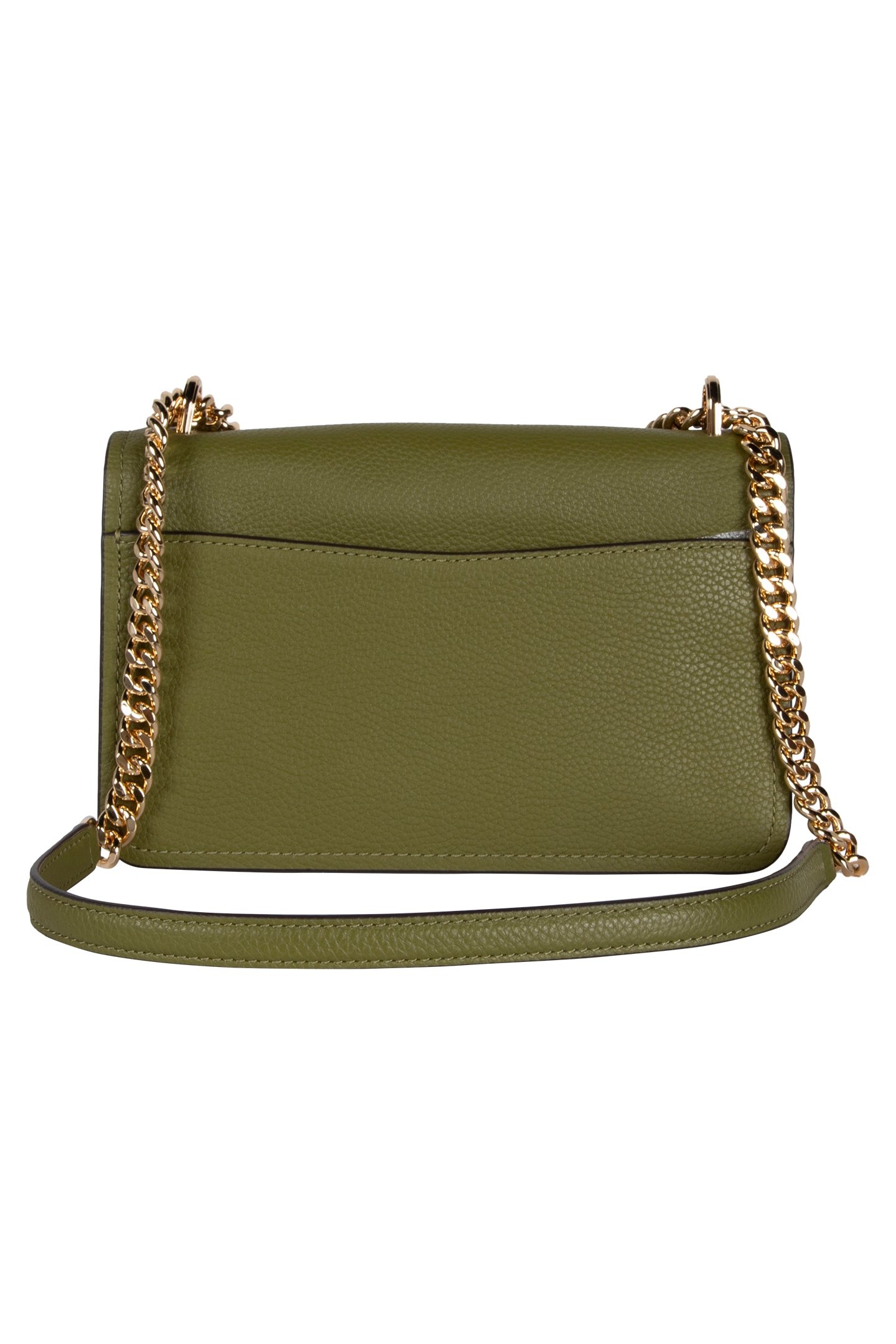 LEATHER SHOULDER BAG IN OLIVE 3