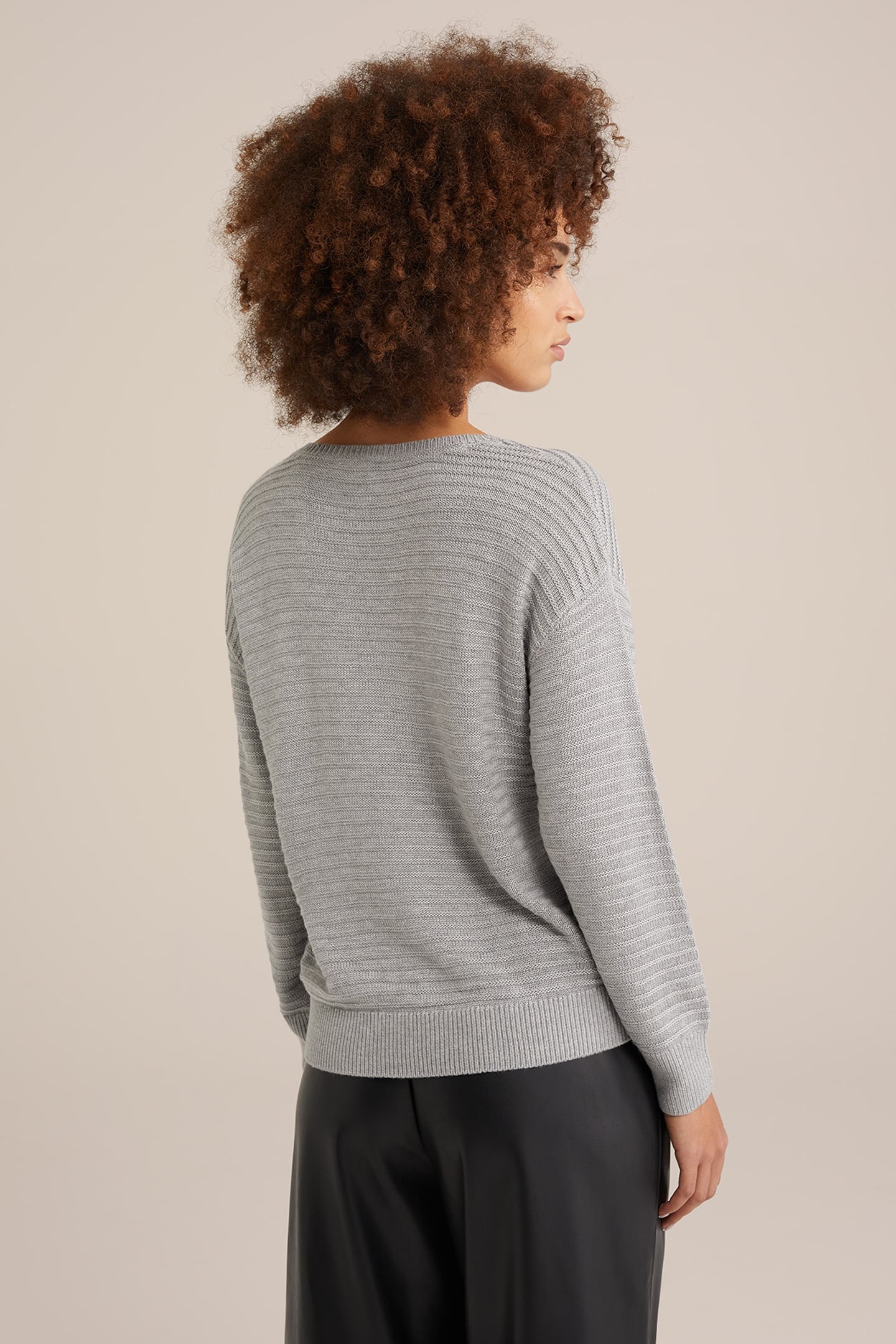 KNITTED PULLOVER LIGHT GREY 2
