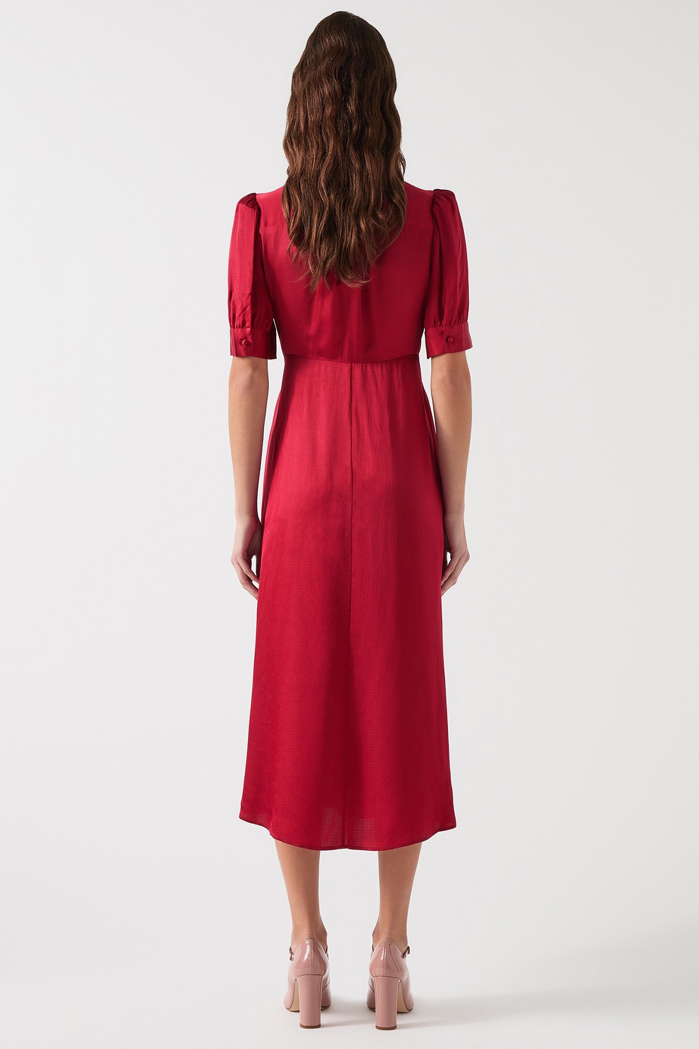 DR HETTY SATIN DRESS CHERRY 2