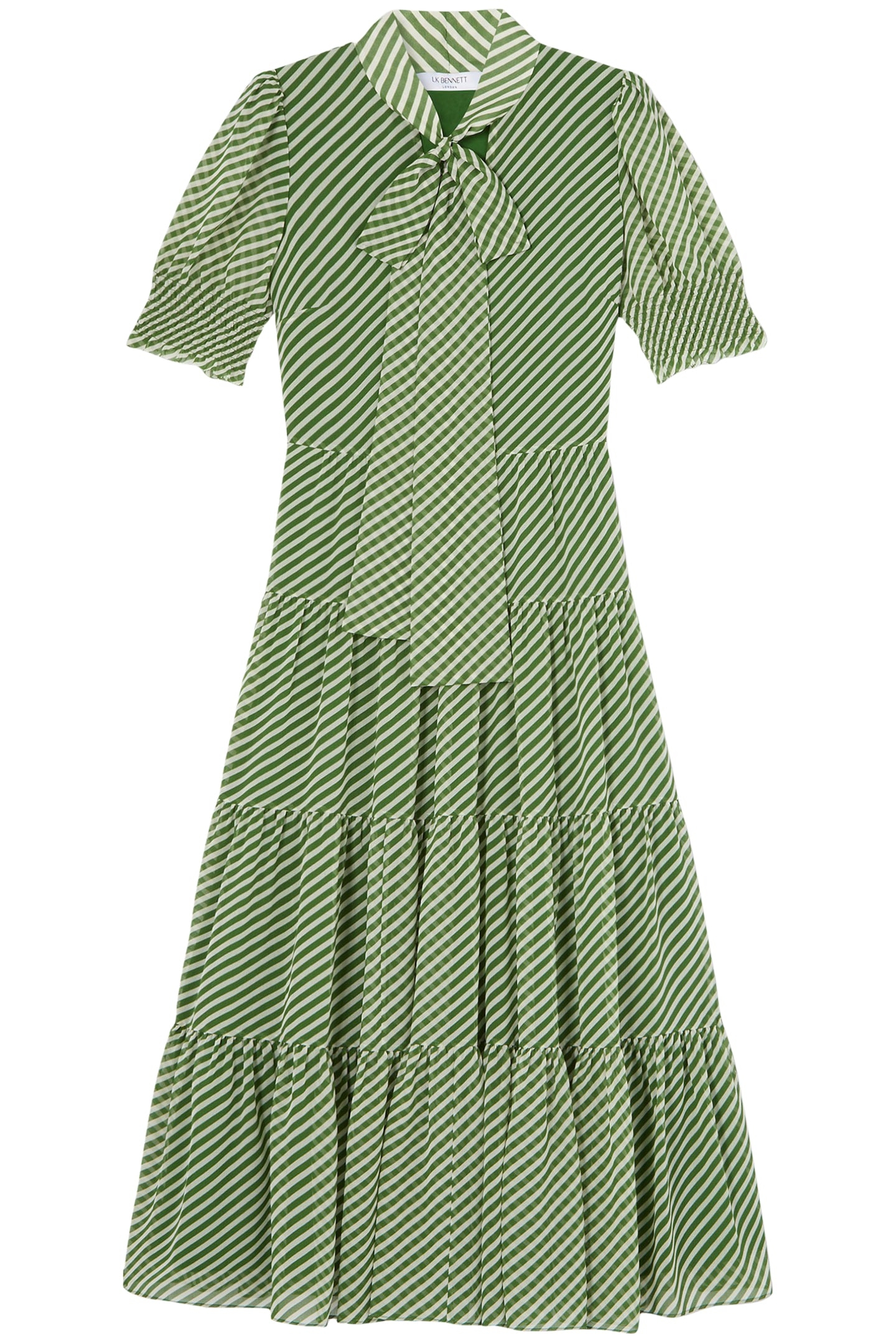 DR COCO TIE NECK DRESS GREEN 3