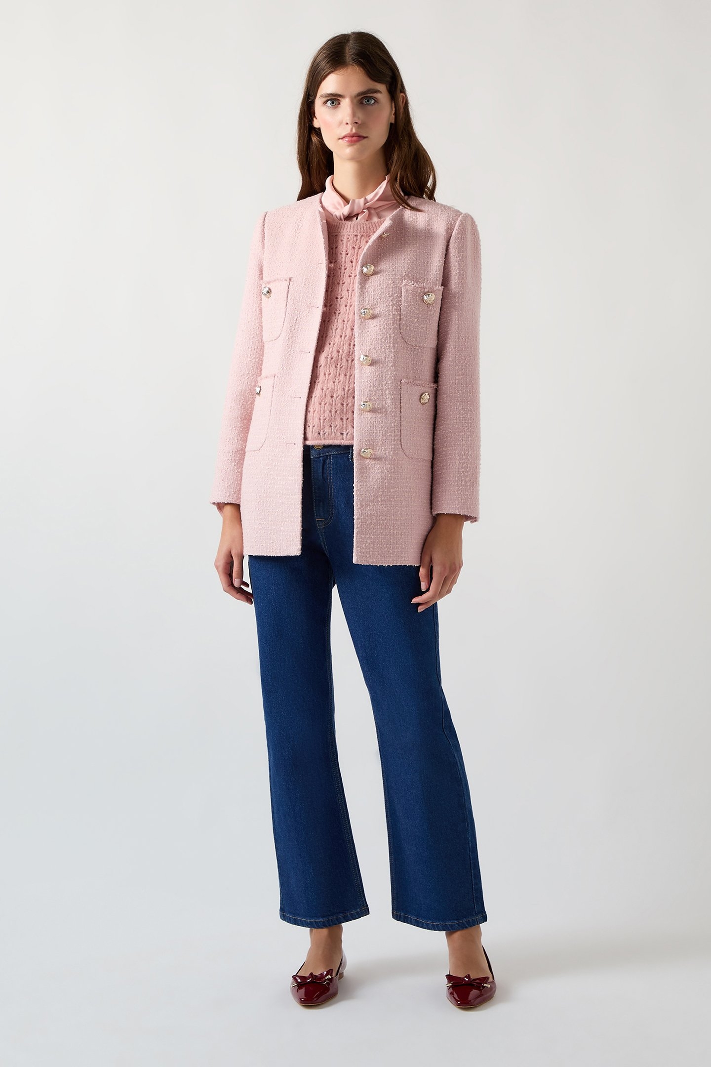 JK ROSIE TWEED JACKET LIGHT PINK 2