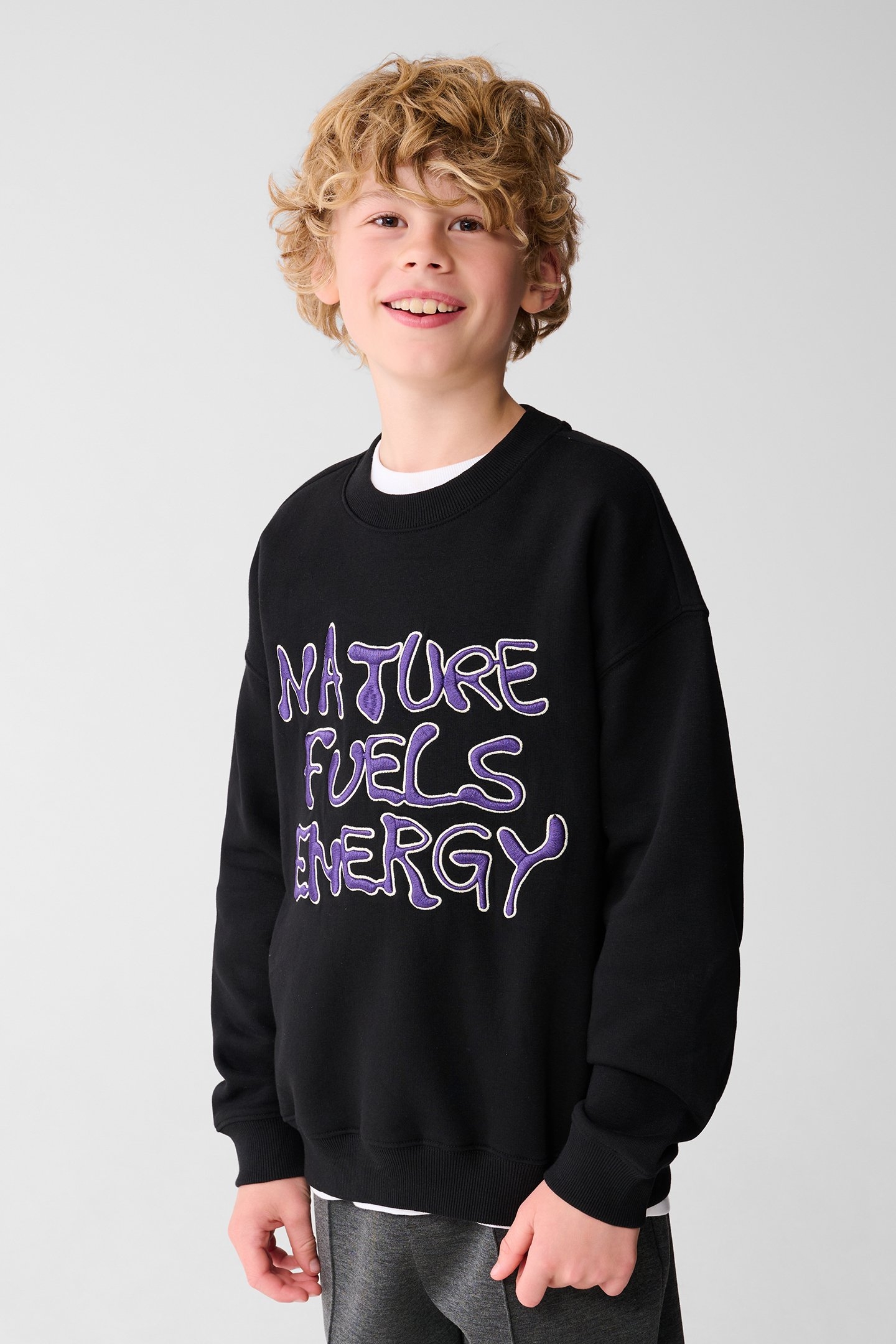 BOYS SBNATURE SWEAT BLACK 1