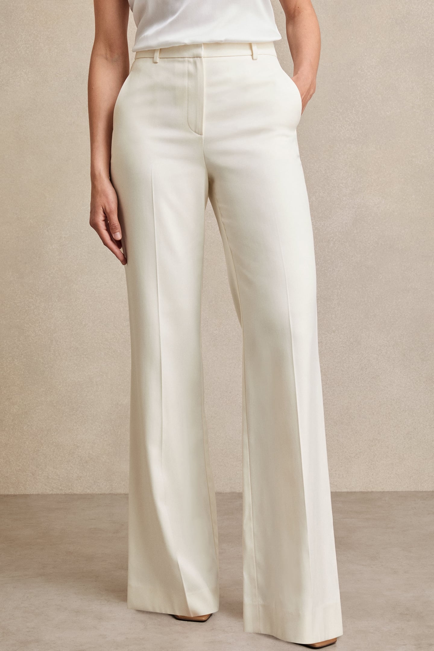 WIDE LEG TROUSER CREAM 1