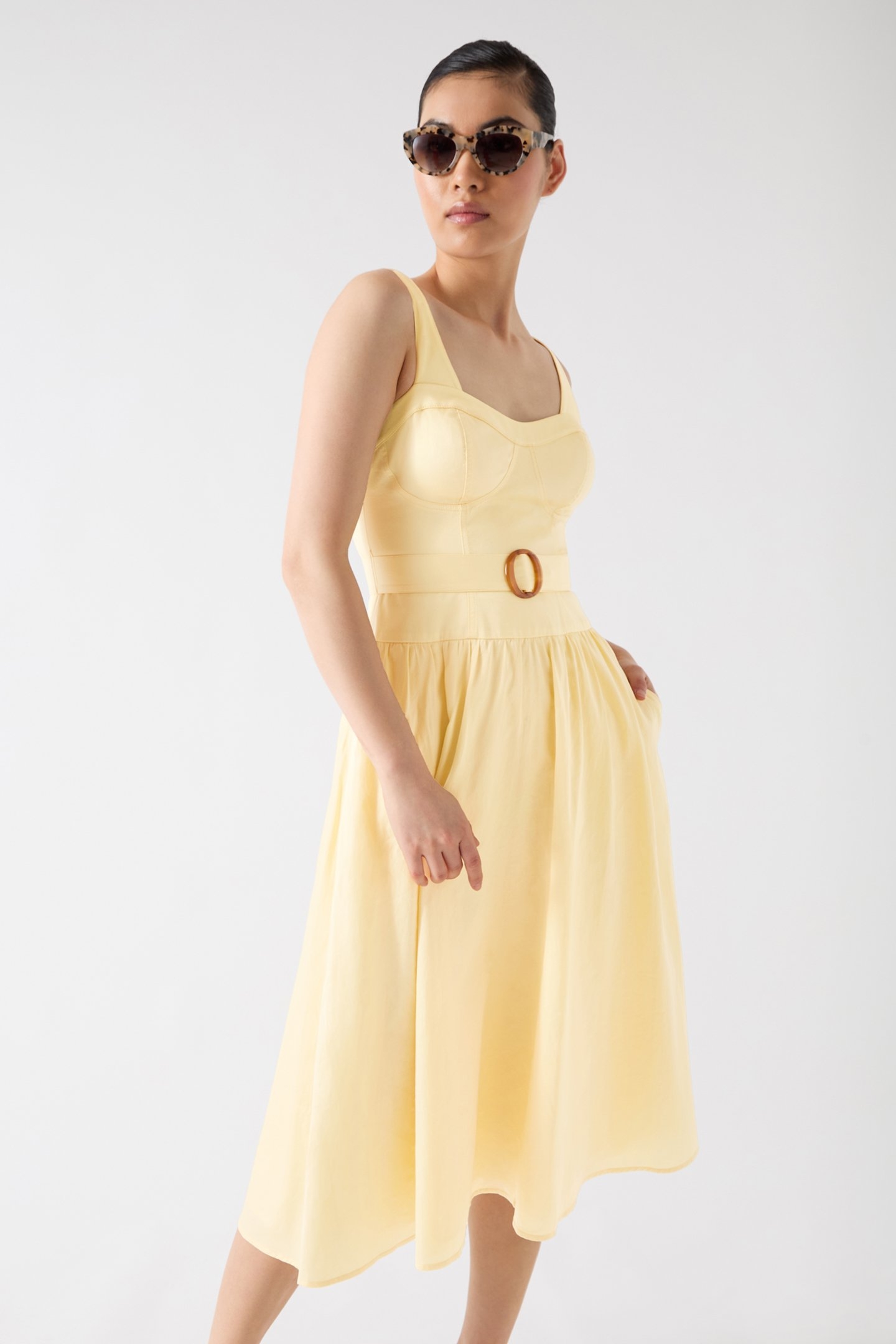 DR ALESSIA BUSTIER DRESS BUTTERMILK 1