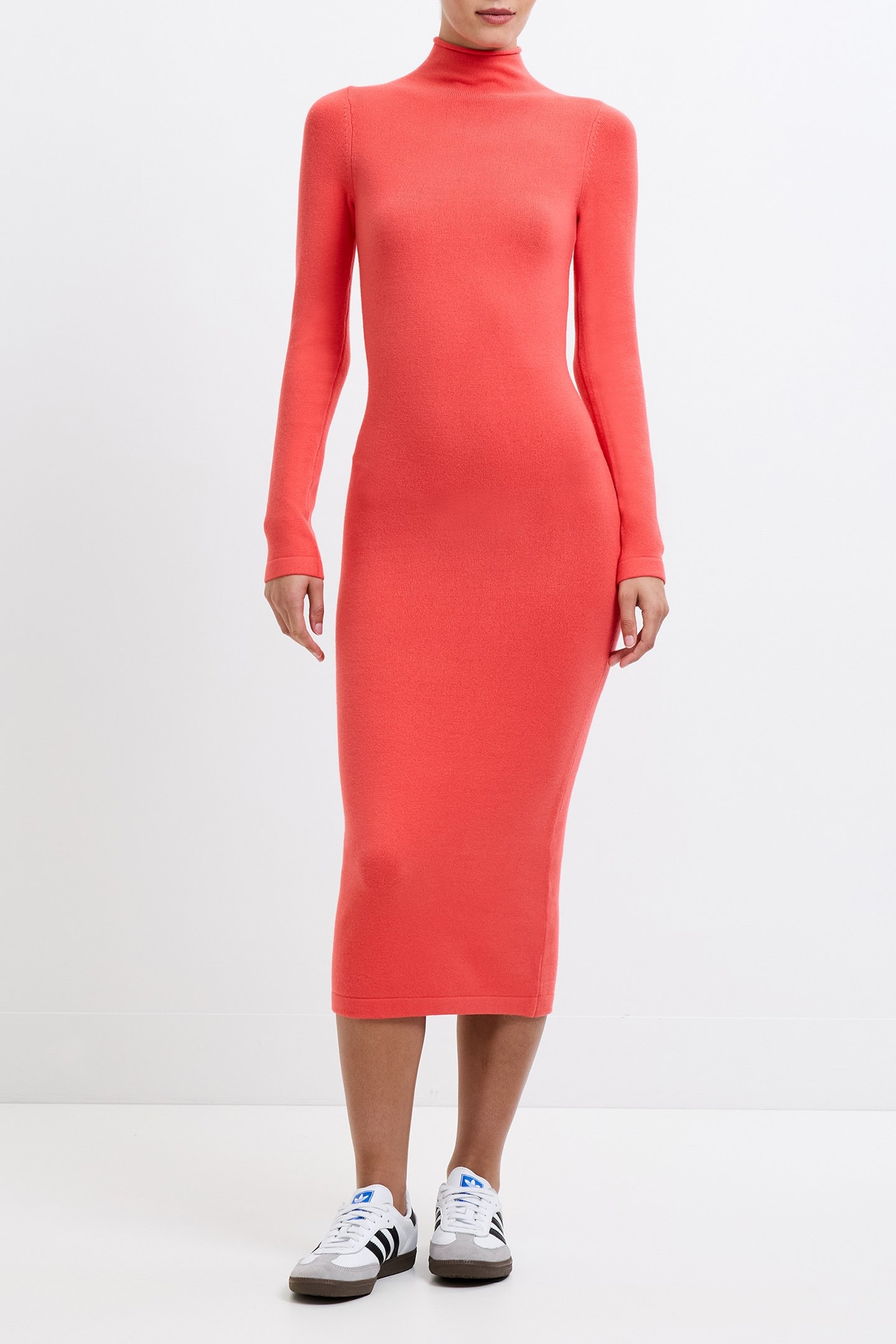 BABYSOFT ROLL NK DRESS CAYENNE RED 1