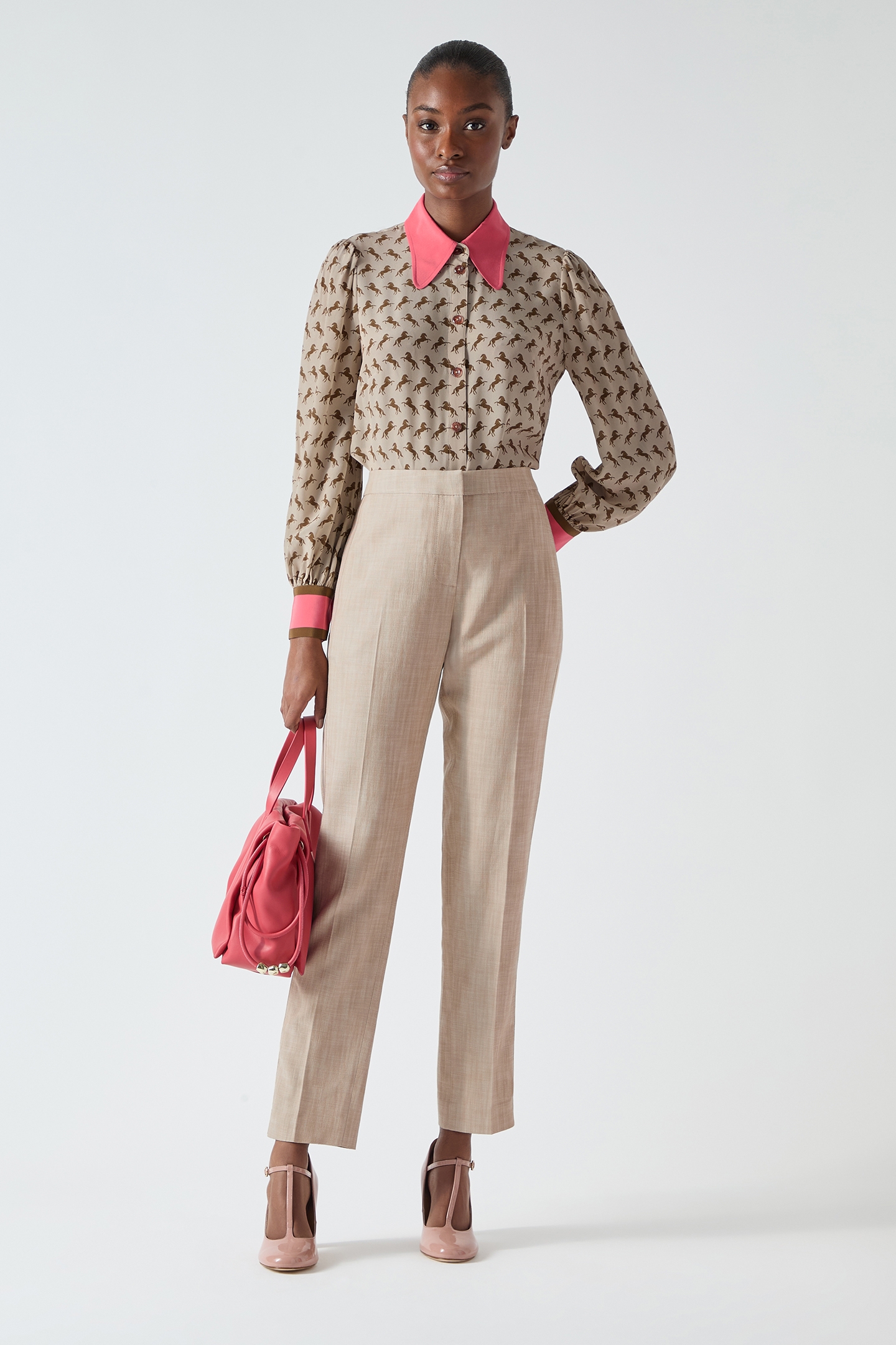 TR AMELIA SLIM TROUSER BEIGE 1