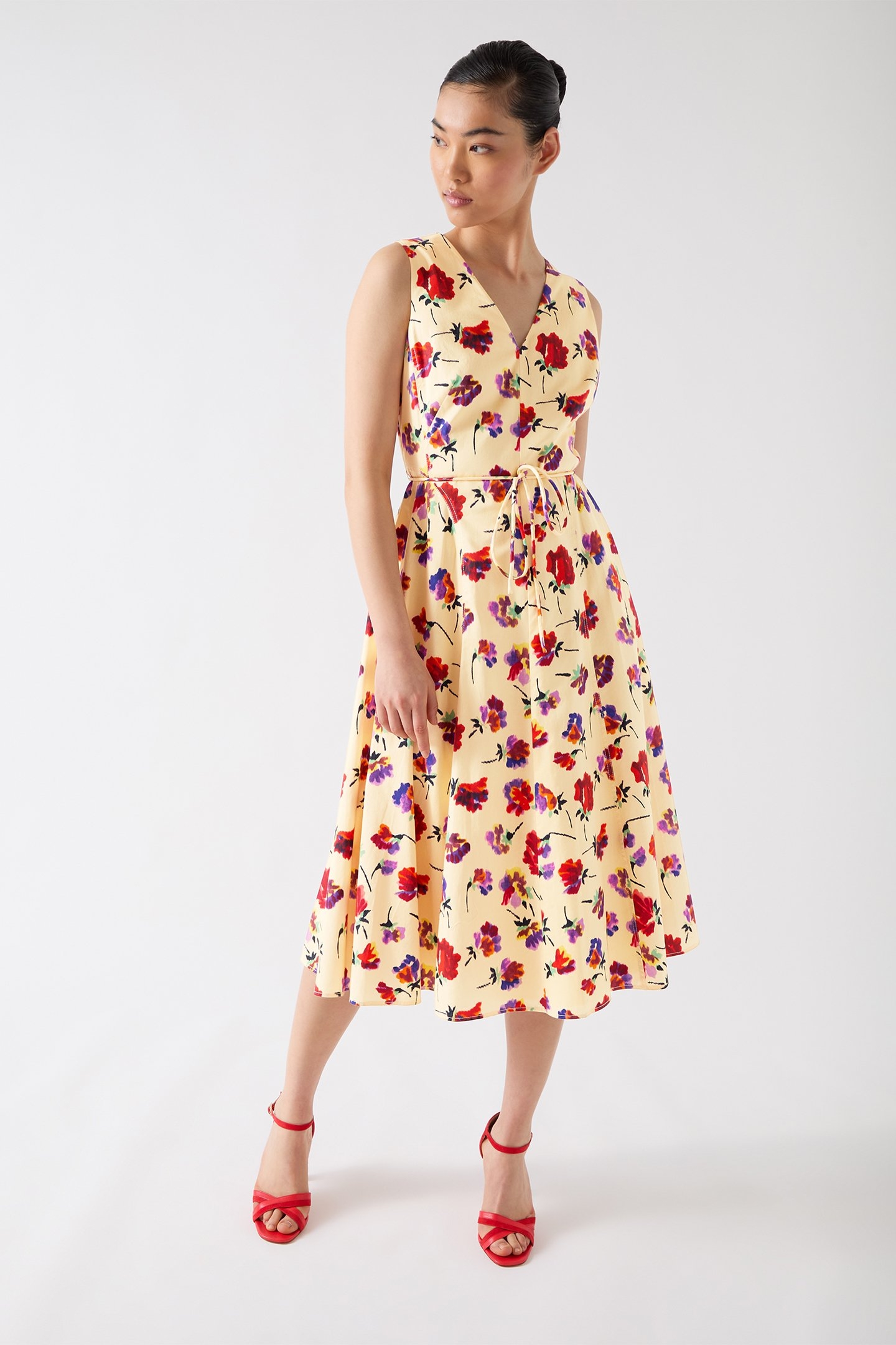 DR GAIA IKAT COTTON DRESS CREAM 1