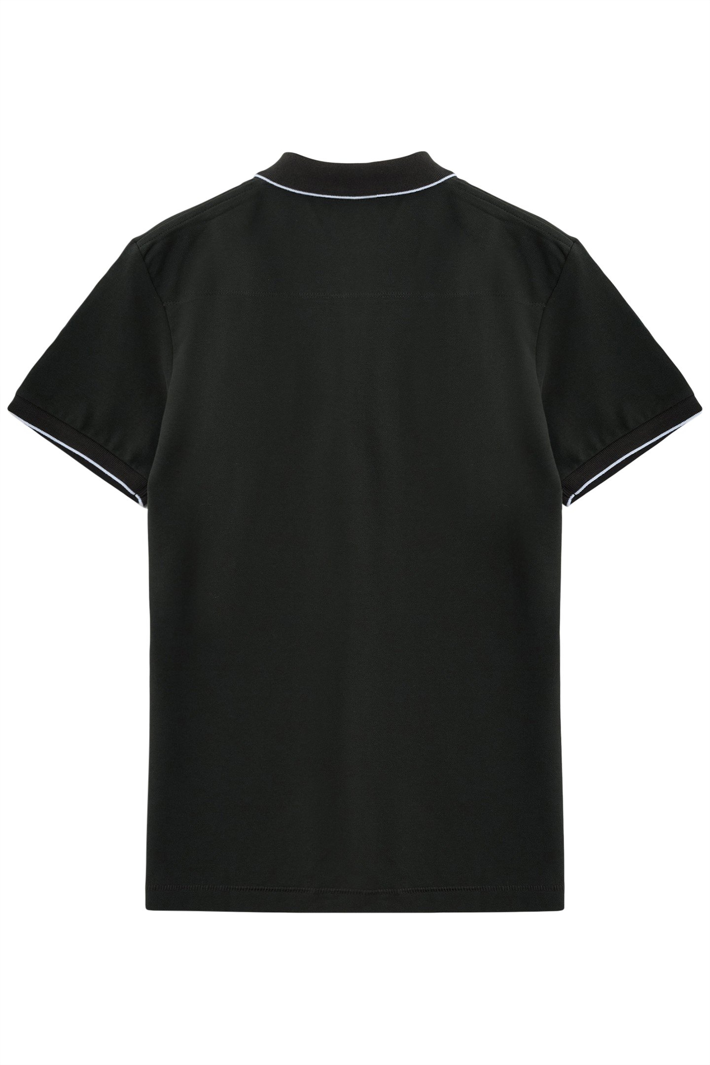 SINGLE TIPPED PIQUE POLO DK GREEN/WHITE 2