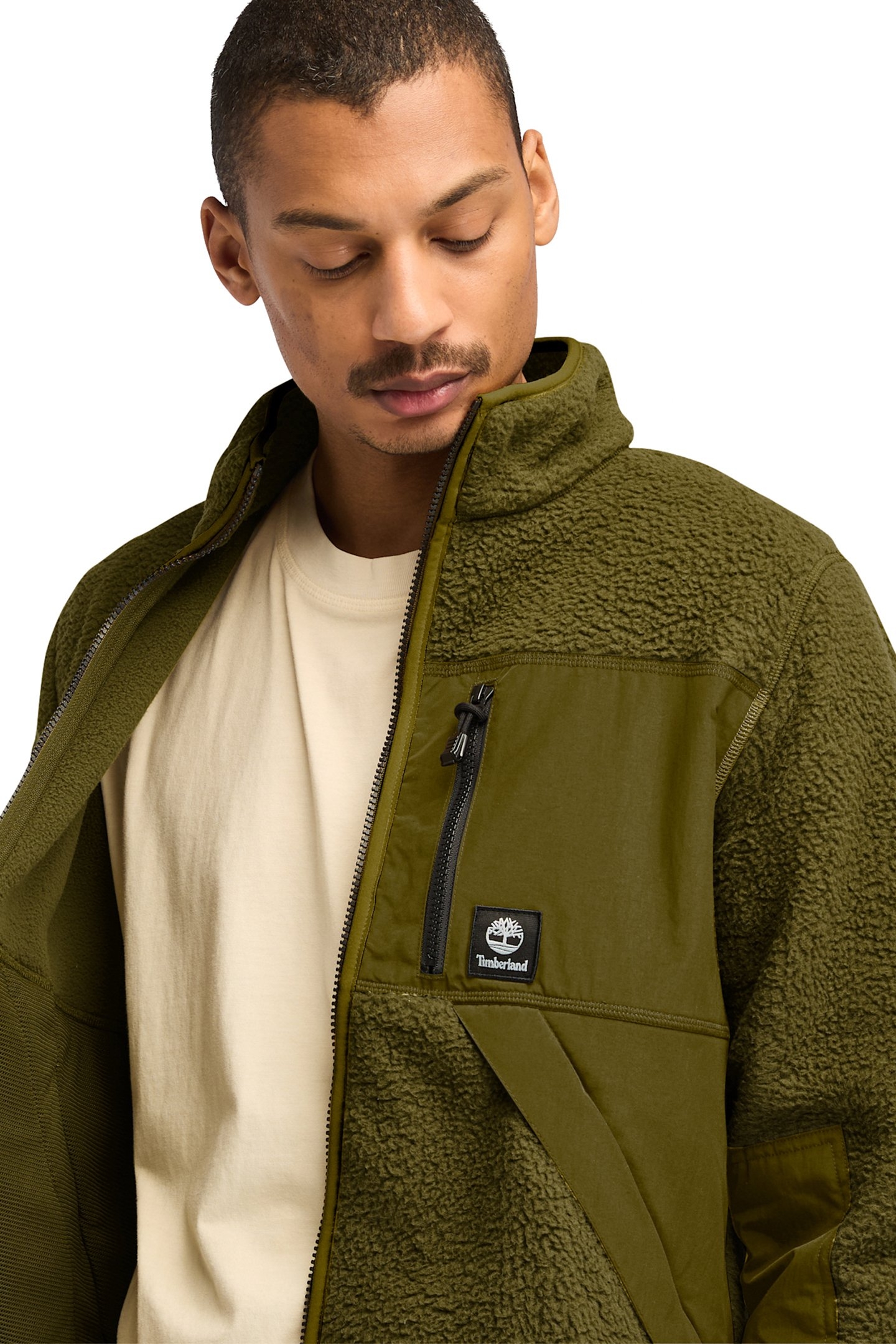 SHERPA FLEECE JACKET DARK OLIVE 5