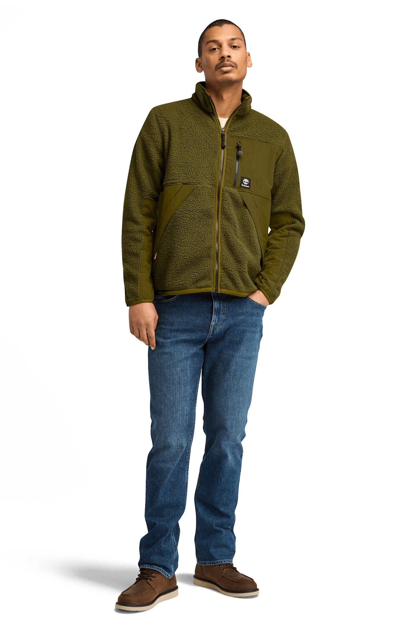 SHERPA FLEECE JACKET DARK OLIVE 3