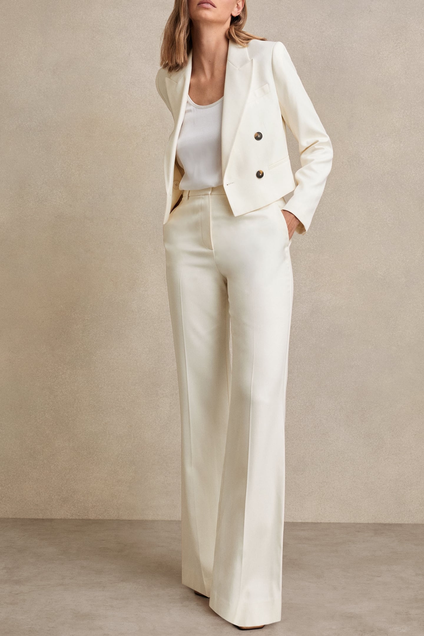 WIDE LEG TROUSER CREAM 3