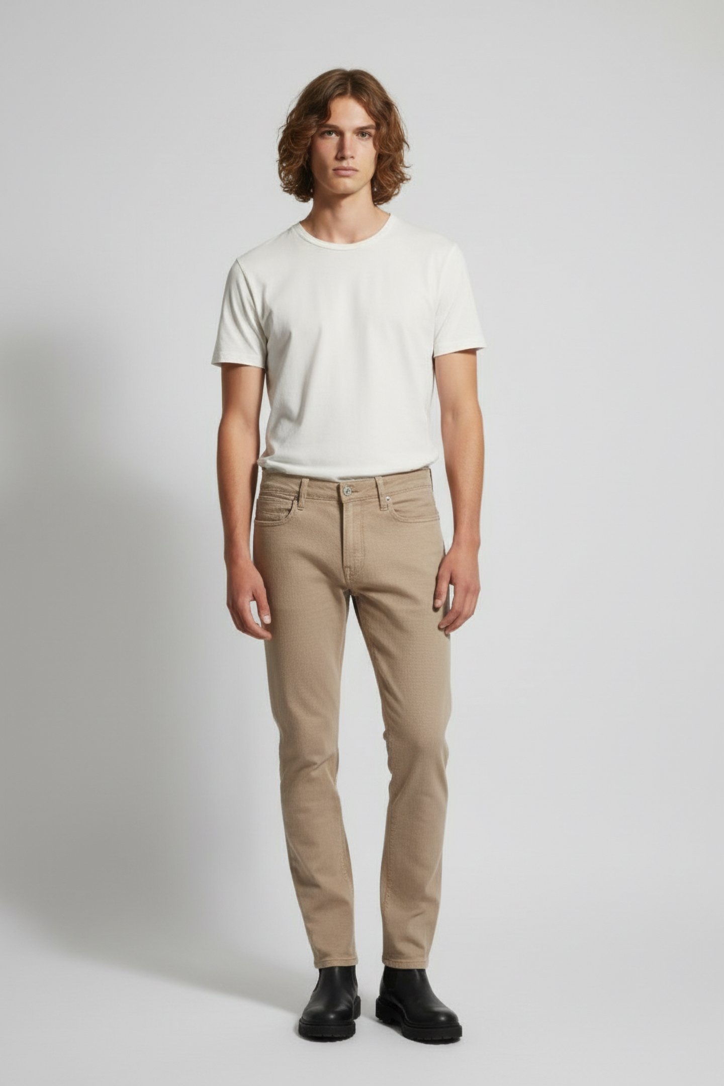 G/D COLOR STRAIGHT FIT TAUPE 1