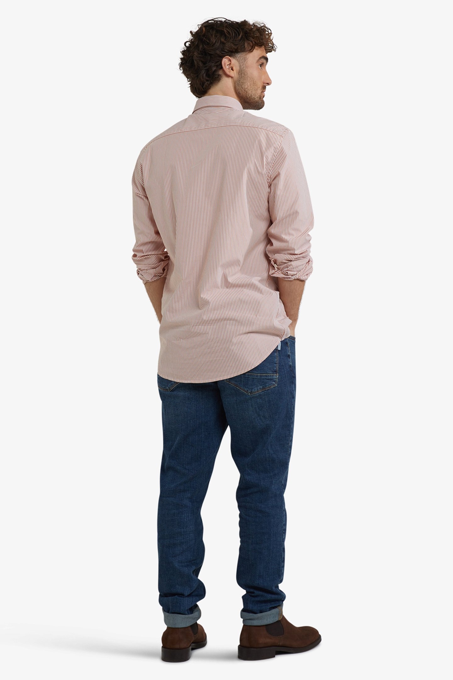 POPLIN STRIPE PEACHED SHIRT SUNDOWN 3