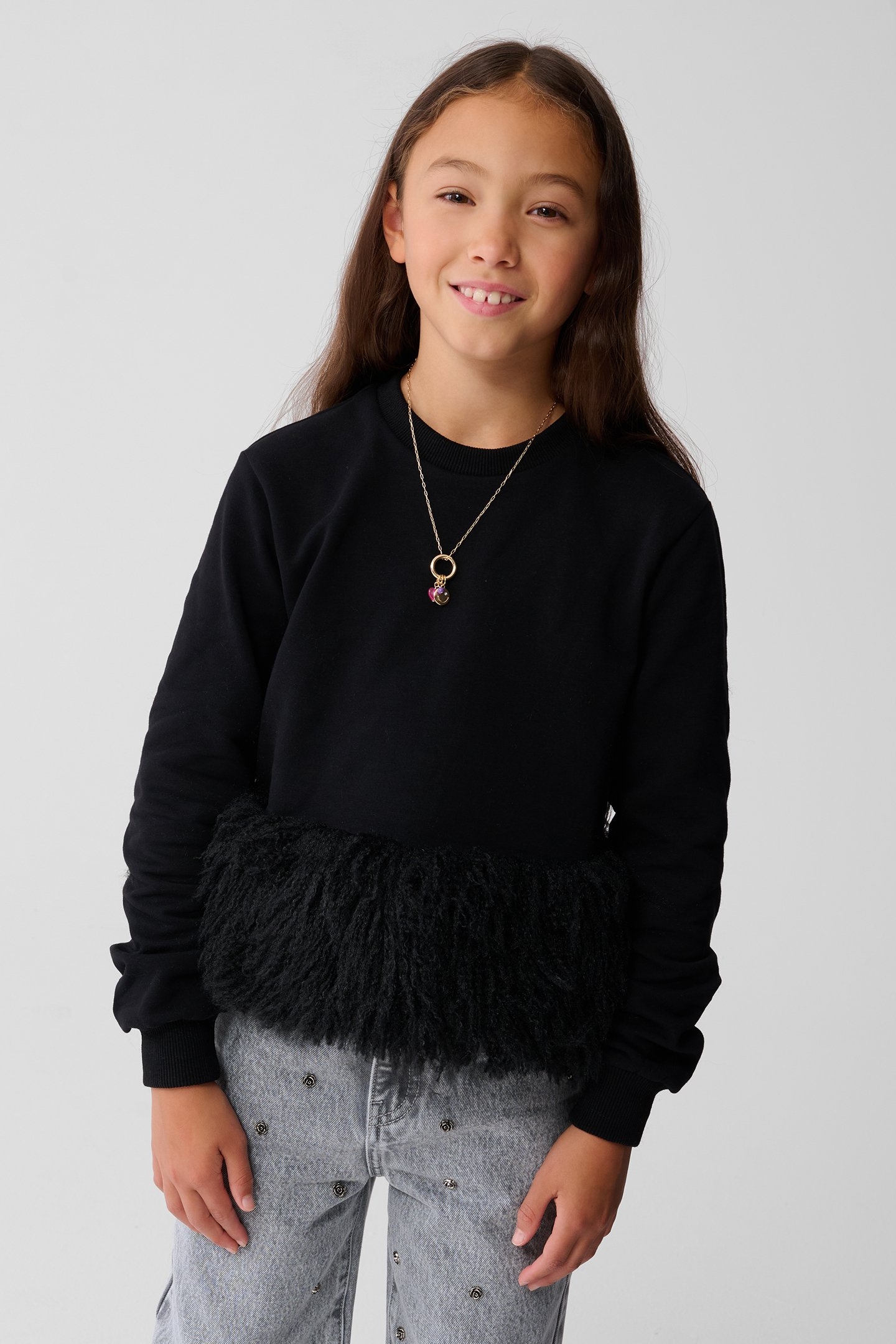 GIRLS SBFEATHER SWEAT BLACK 1