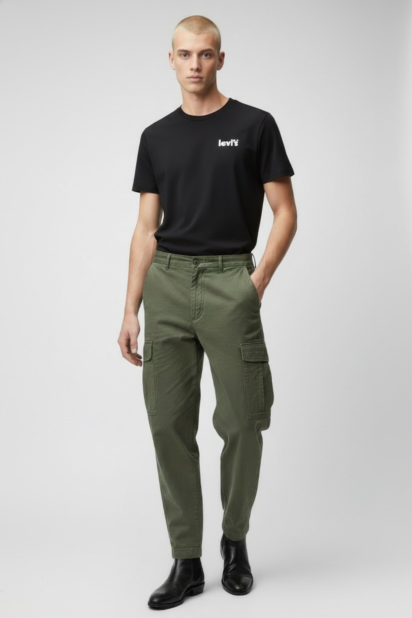 GRAPHIC CREWNECK TEE POSTER LOGO BLACK 1