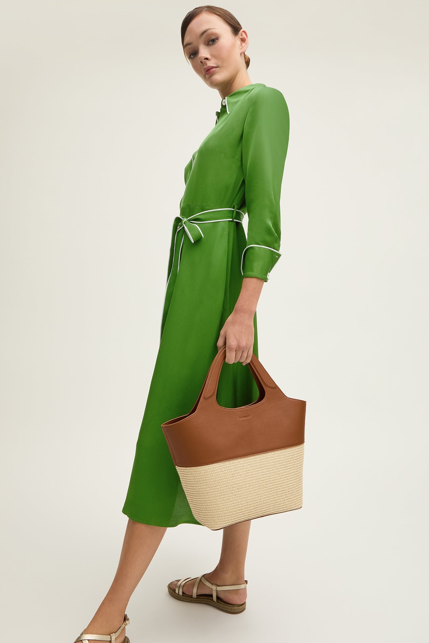 DR ELISE SHIRT DRESS GREEN 1