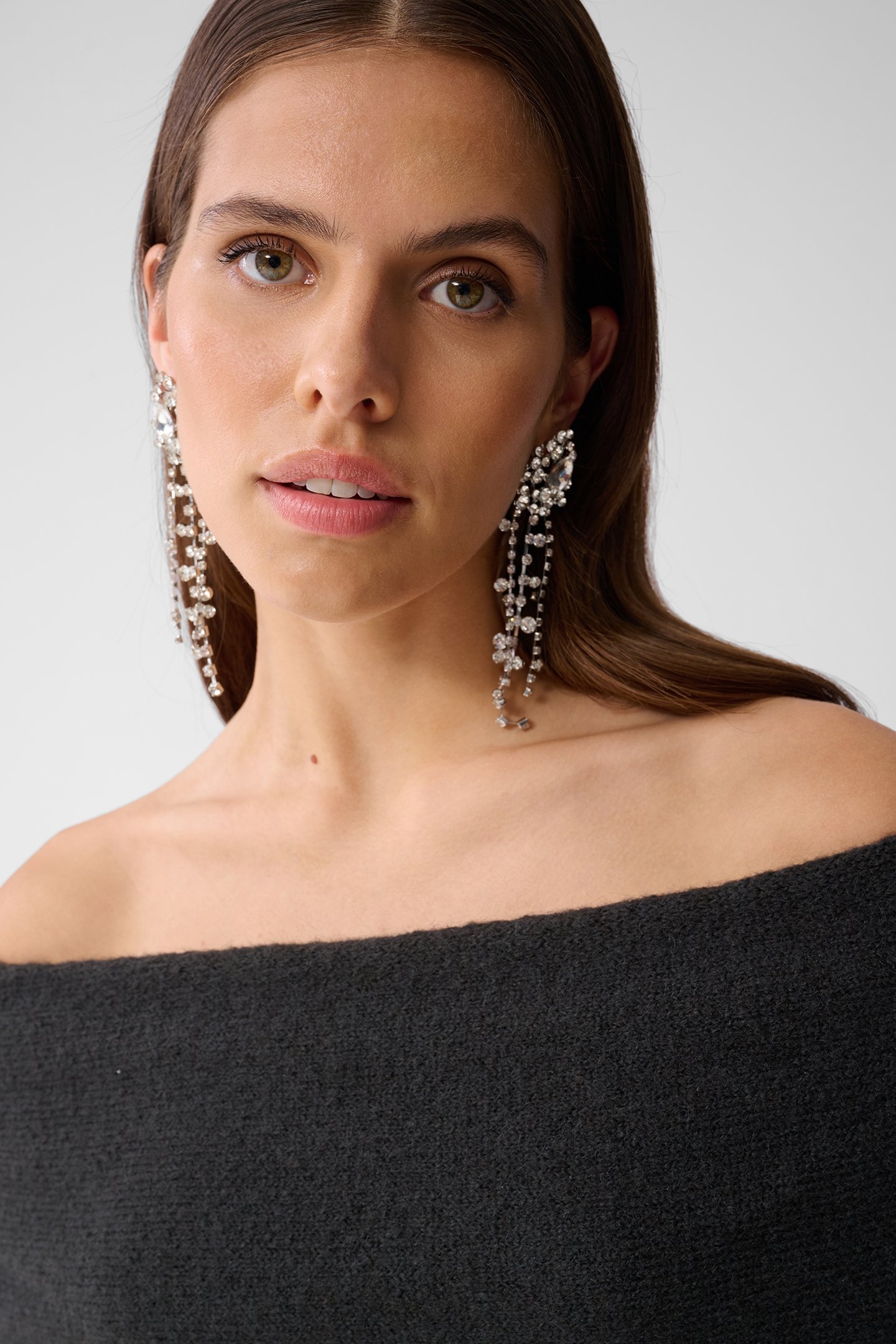 SBSTUDIO OFF SHOULDER KNIT ANTHRACITE 6