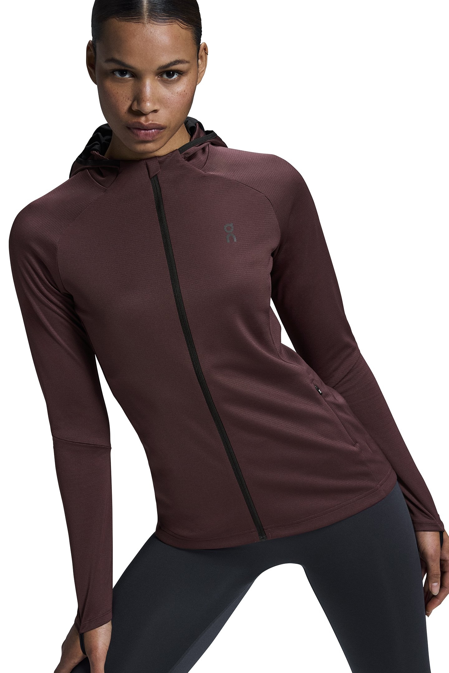 CLIMATE ZIP HOODIE MULBERRY 1