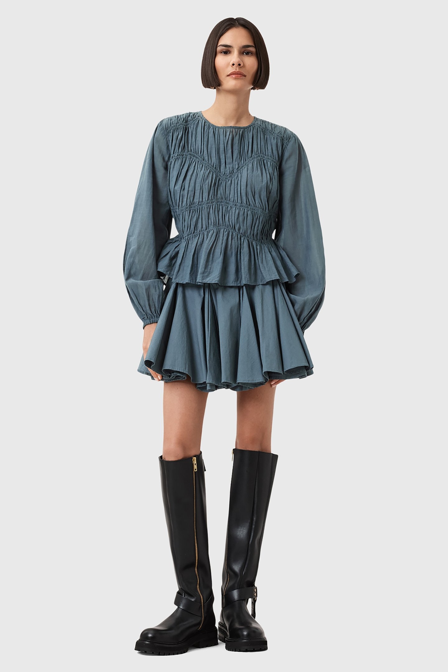 TULIP SKIRT DARK SLATE BLUE 2