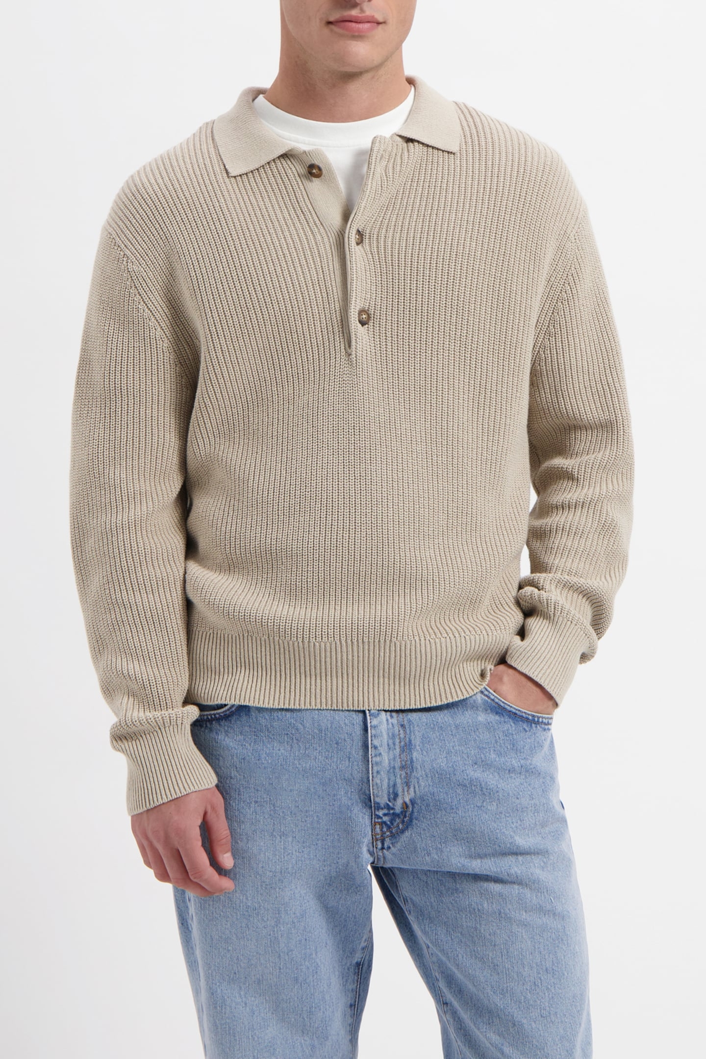 WAL – MILES LS POLO TAUPE 1