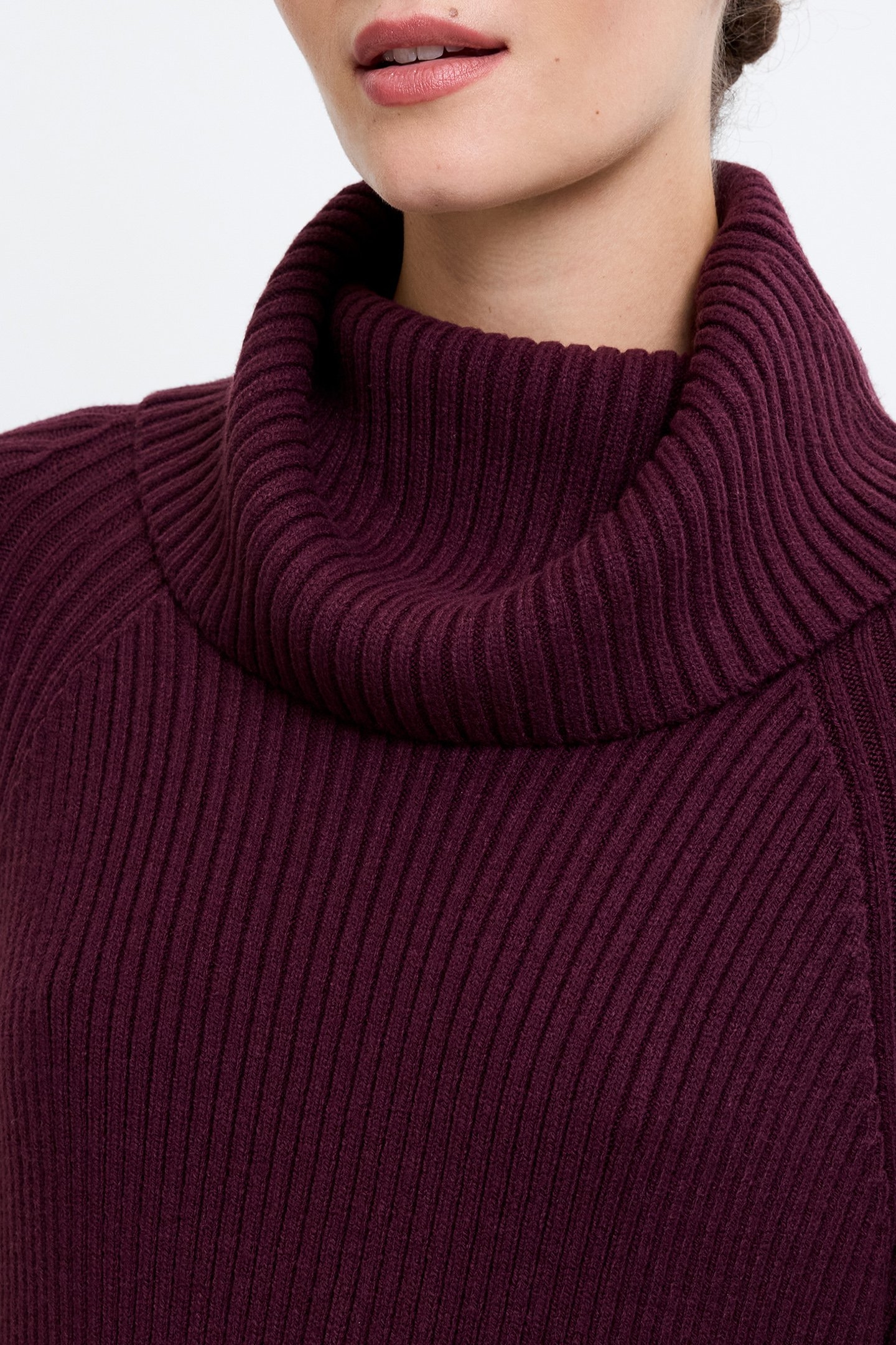 BABYSOFT RIBBED DRESS BURGUNDY RED 5