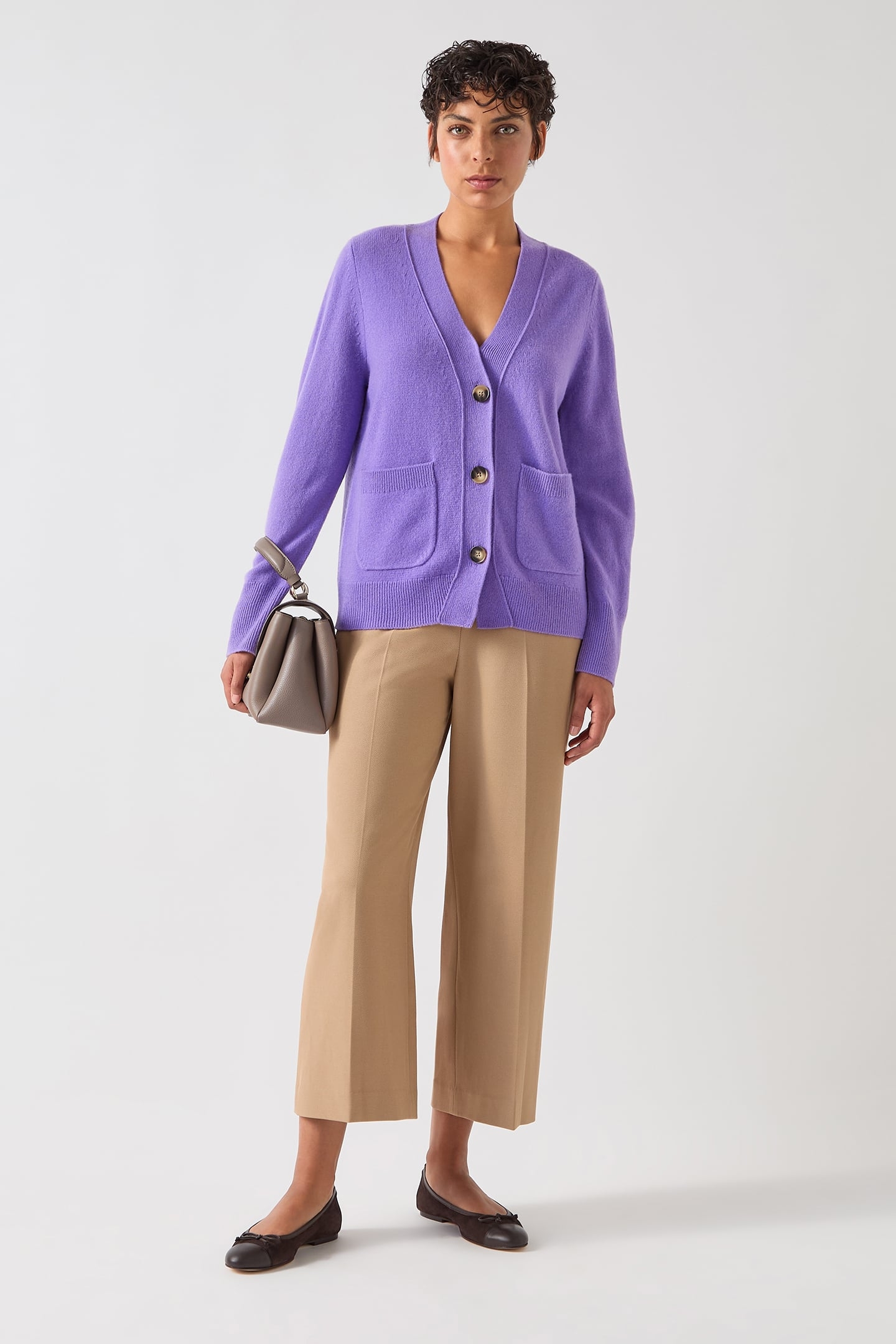CD CARINE WOOL CARDIGAN LILAC 2