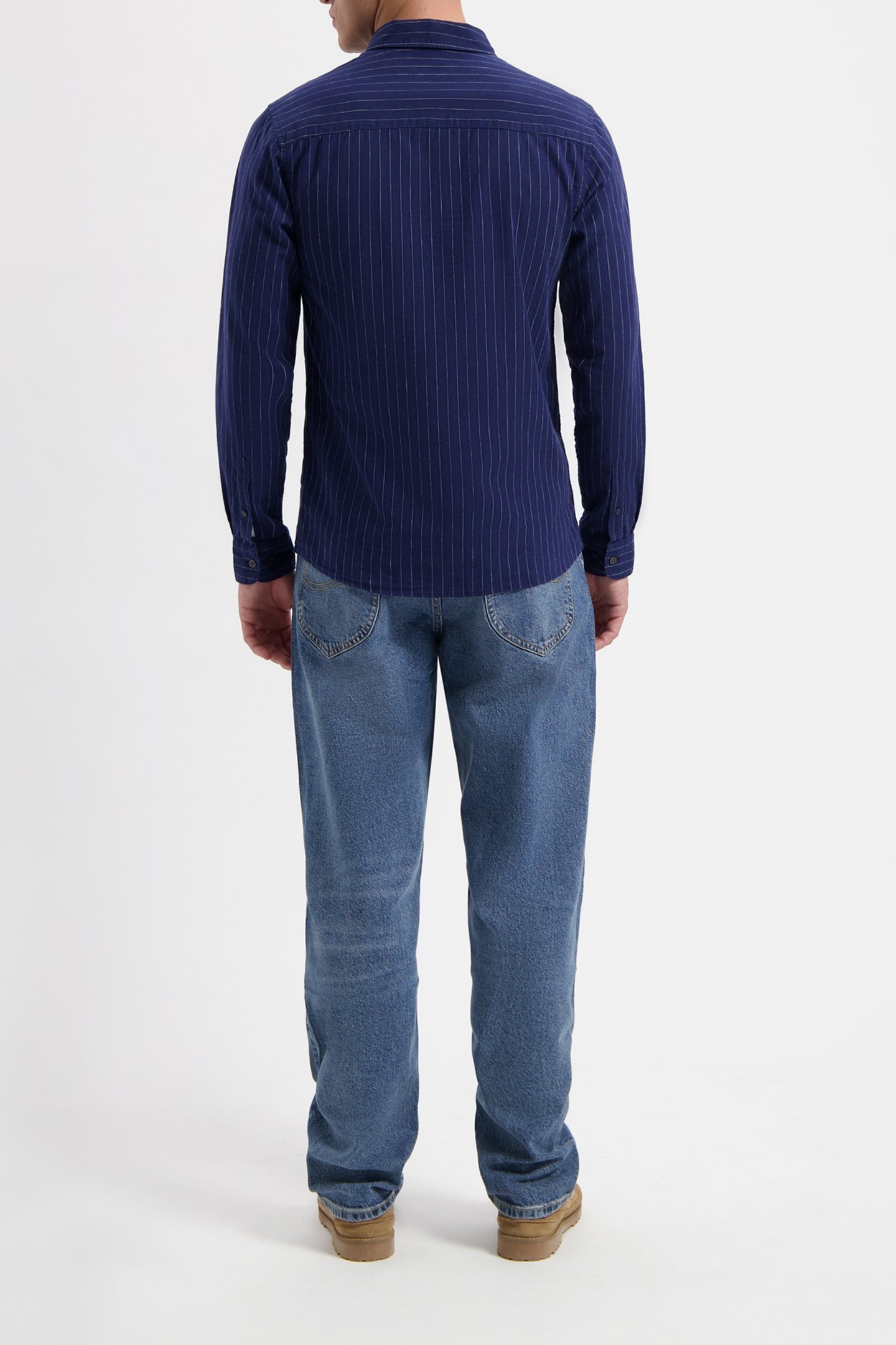 WAL – JAMES SHIRT DARK BLUE STRIPED 3