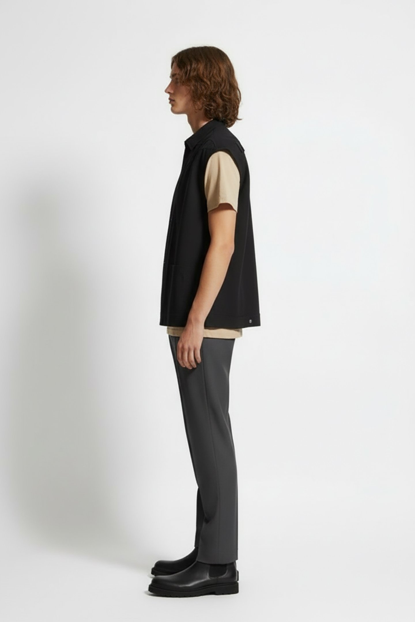 RICK OWENS – SLEEVELESS JUMBO OUTERSHIRT BLACK 3